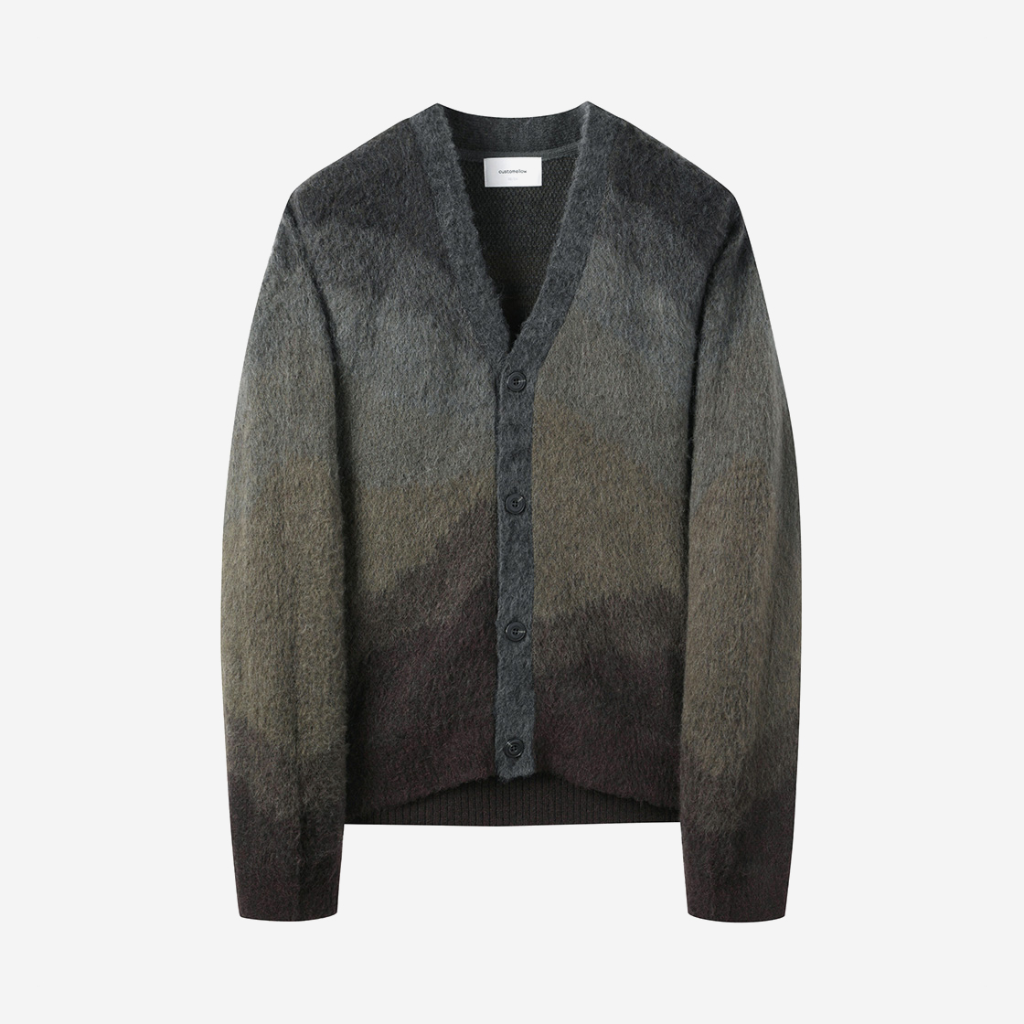 커스텀멜로우 그라데이션 가디건 그린