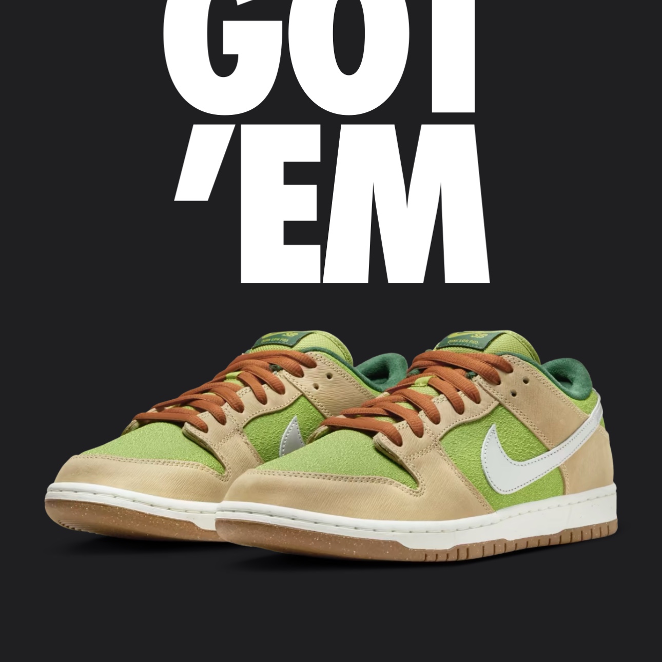 Nike SB Dunk Low Pro Sesame and Pear 착용 스타일