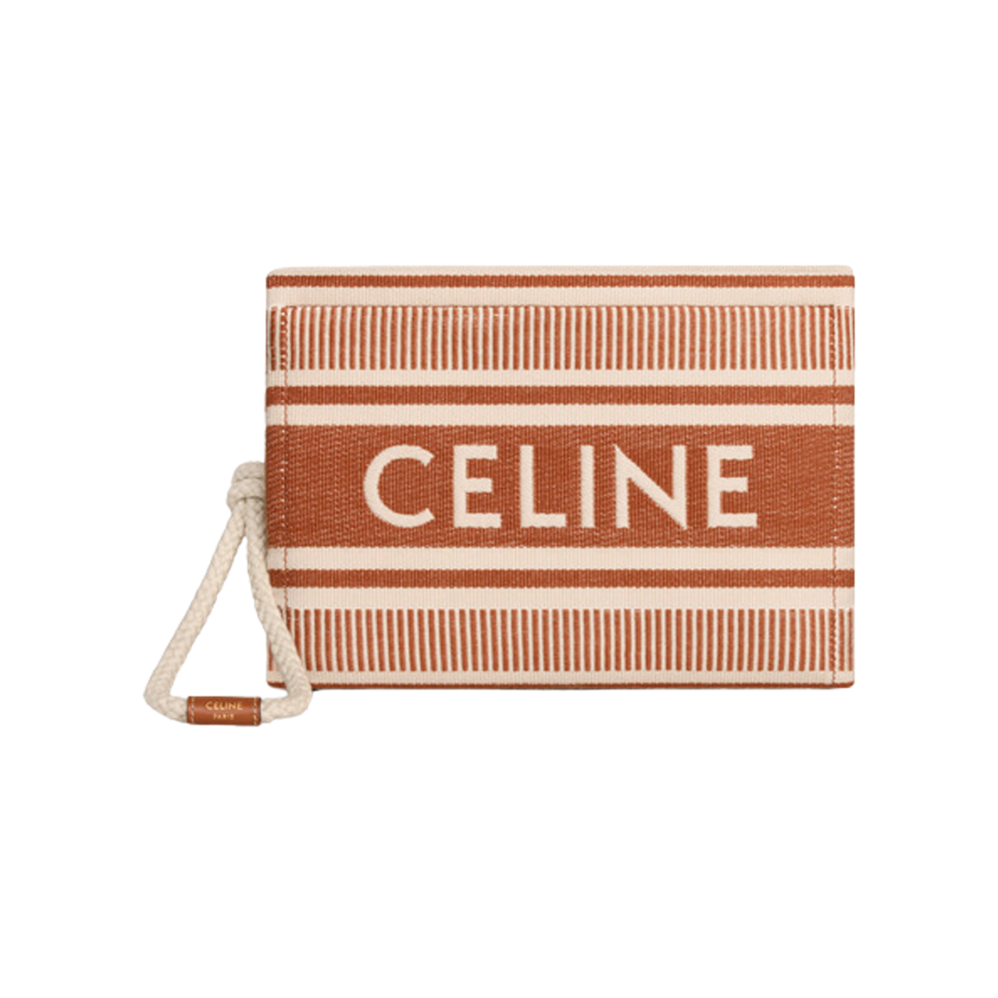 Celine Thais Pouch in Striped Textile with Celine Sienna 상세 이미지 1