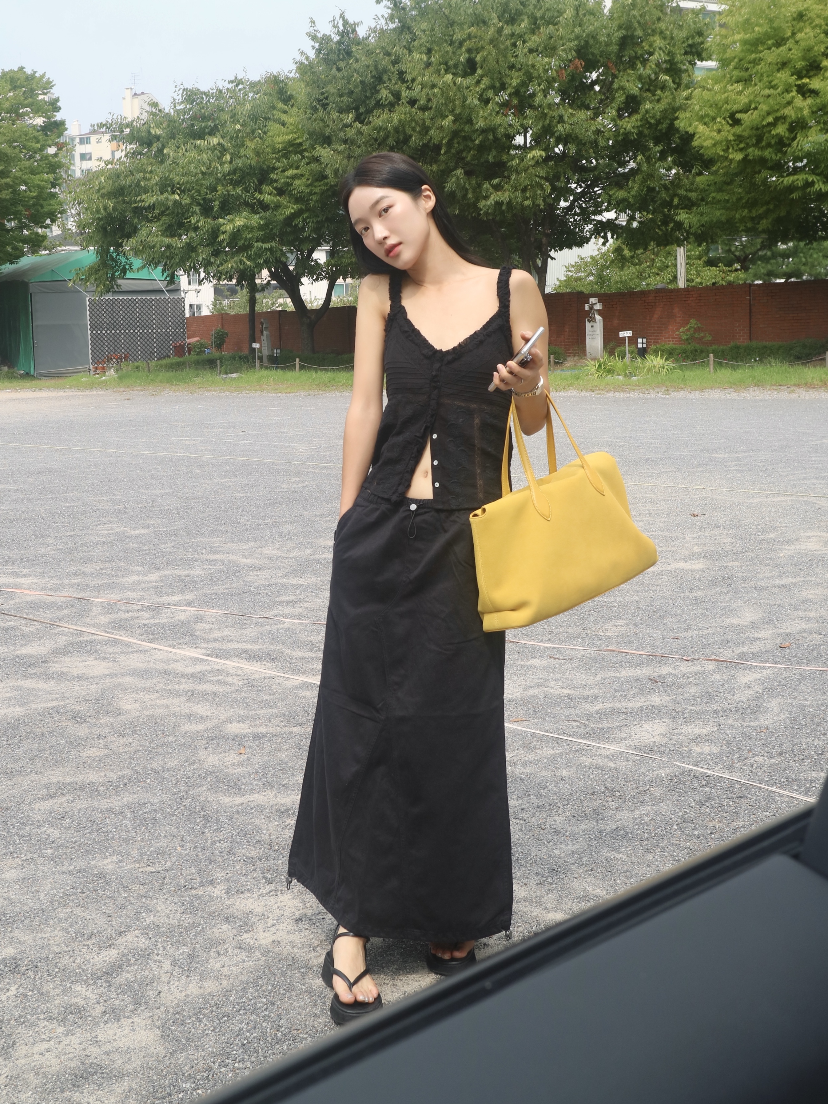 ALPHA INDUSTRIES Drawcord Skirt W Black 착용 스타일 - 3