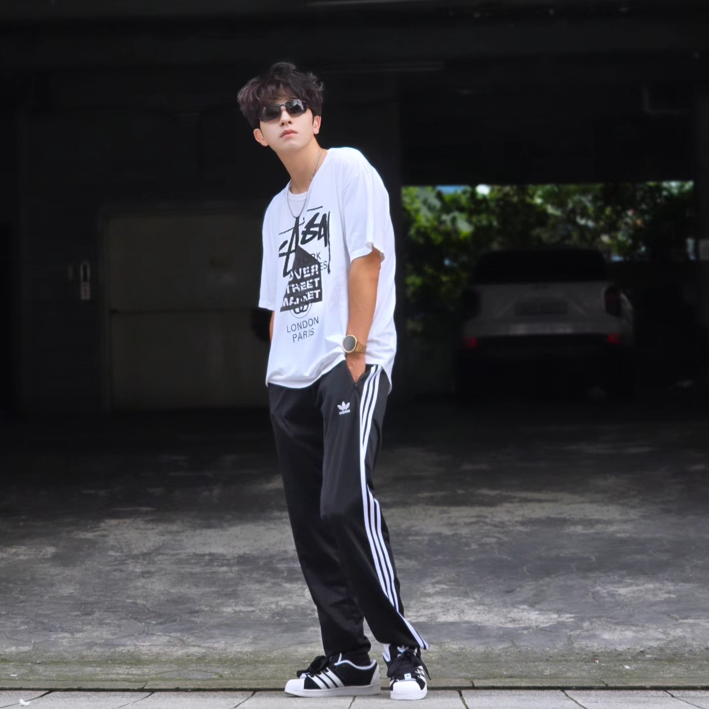 Stussy DSM World Tour T-Shirt White, Stussy DSM World Tour T-Shirt White 2023 착용 스타일 - 8