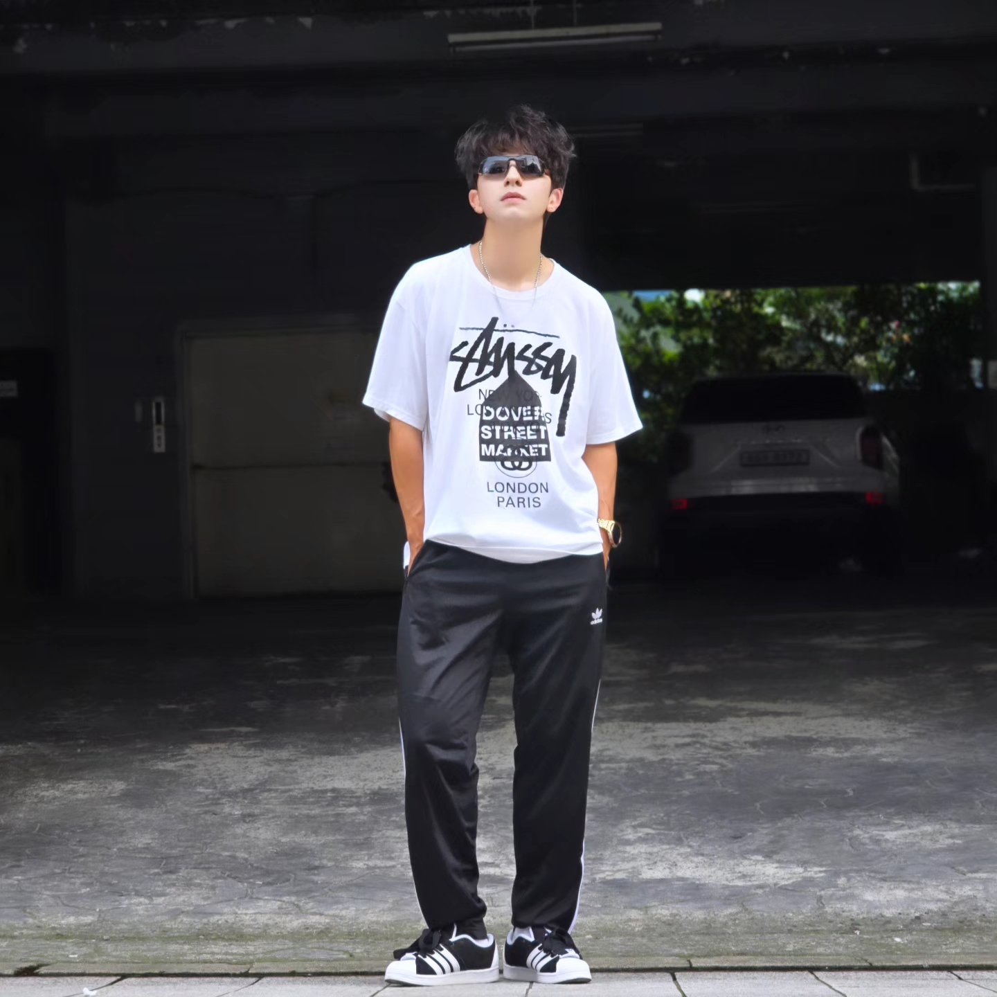 Stussy DSM World Tour T-Shirt White, Stussy DSM World Tour T-Shirt White 2023 착용 스타일 - 10