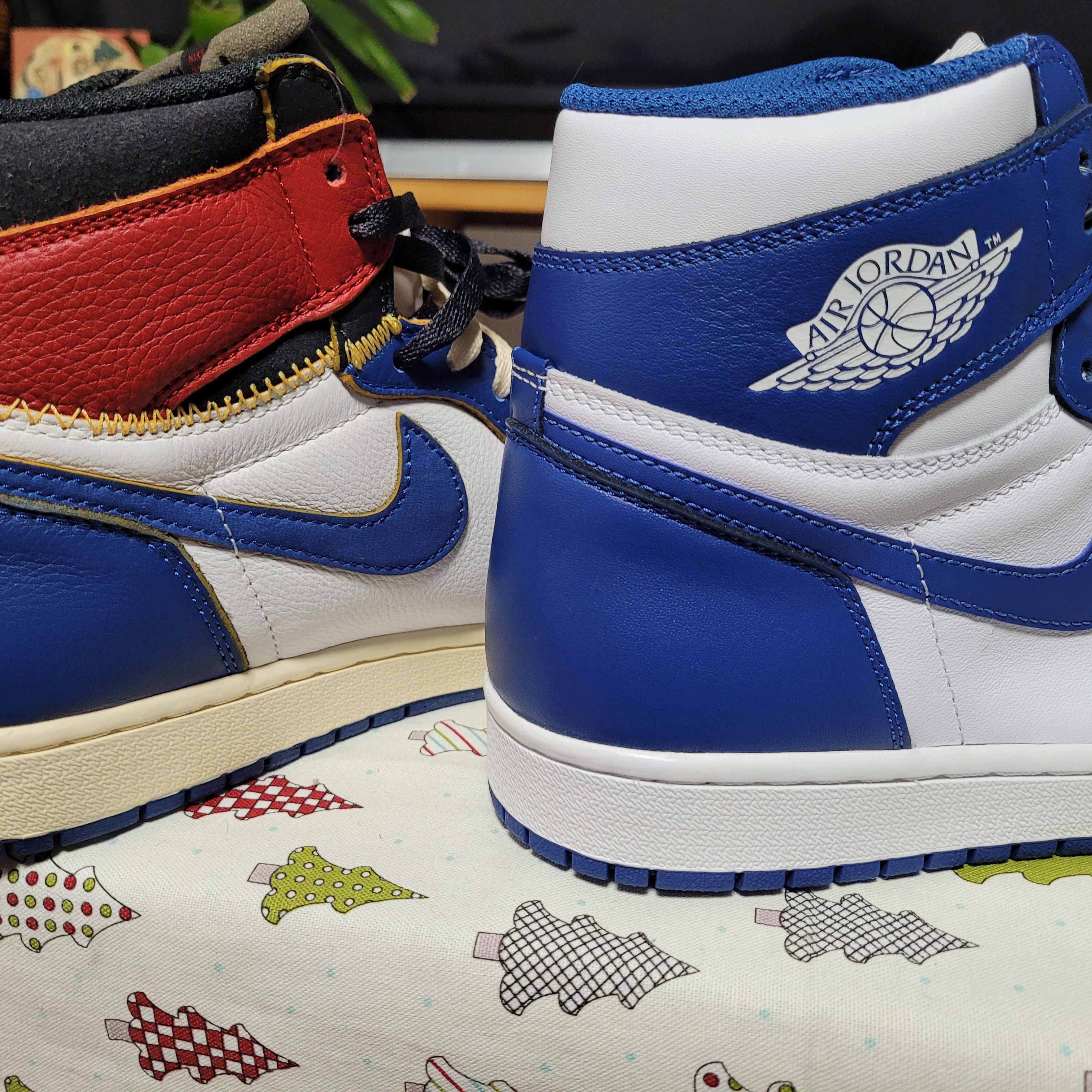 Jordan 1 x Union Retro High Blue Toe 착용 스타일 - 6