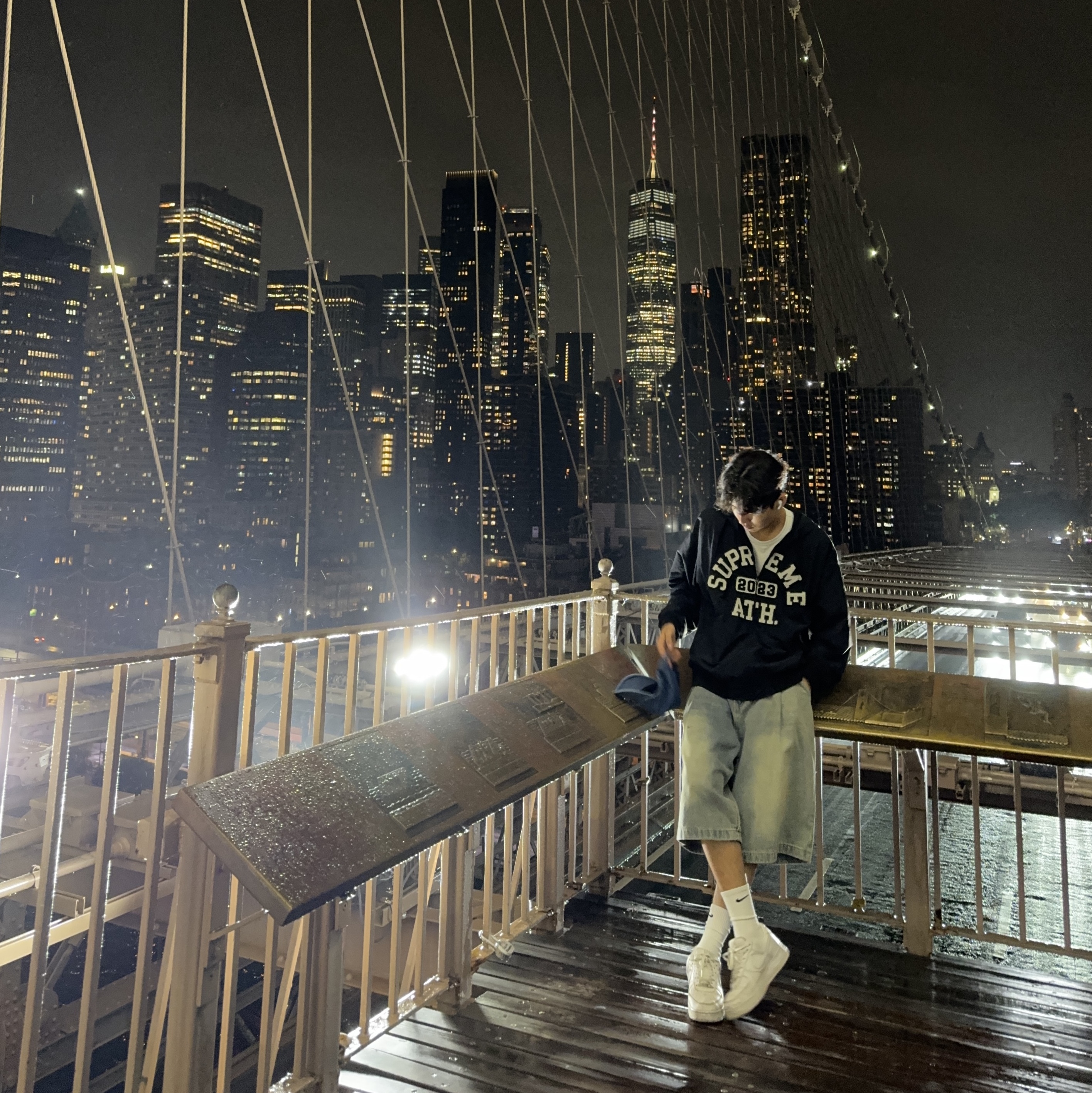 Supreme Pigment S Logo 6-Panel Denim - 24FW, Supreme Applique Hooded Track Jacket Black - 23SS 착용 스타일 - 2