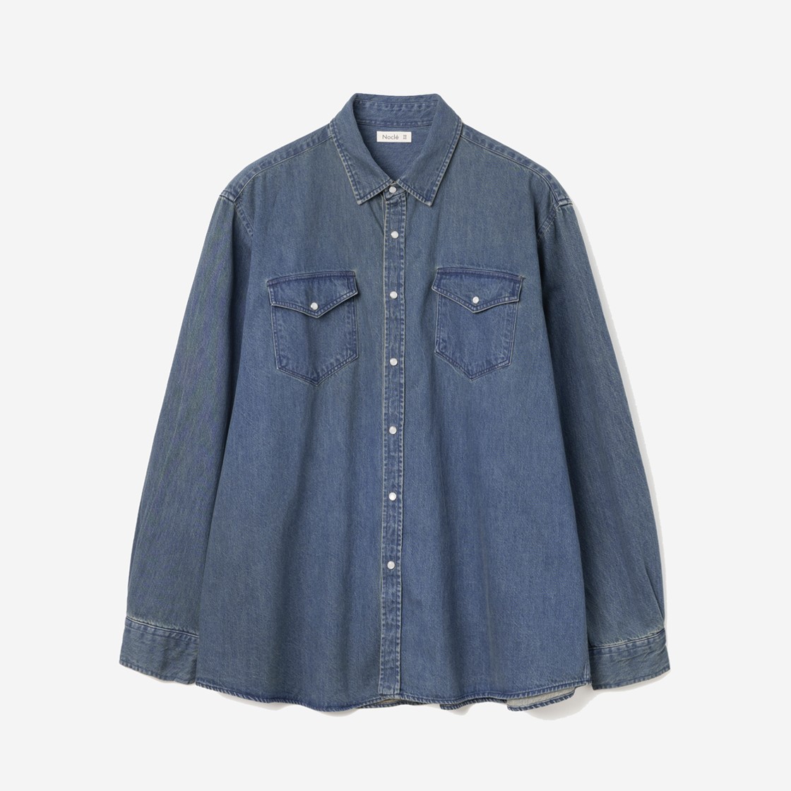 Nocle Hunter Denim Western Shirts Indigo 상세 이미지 1