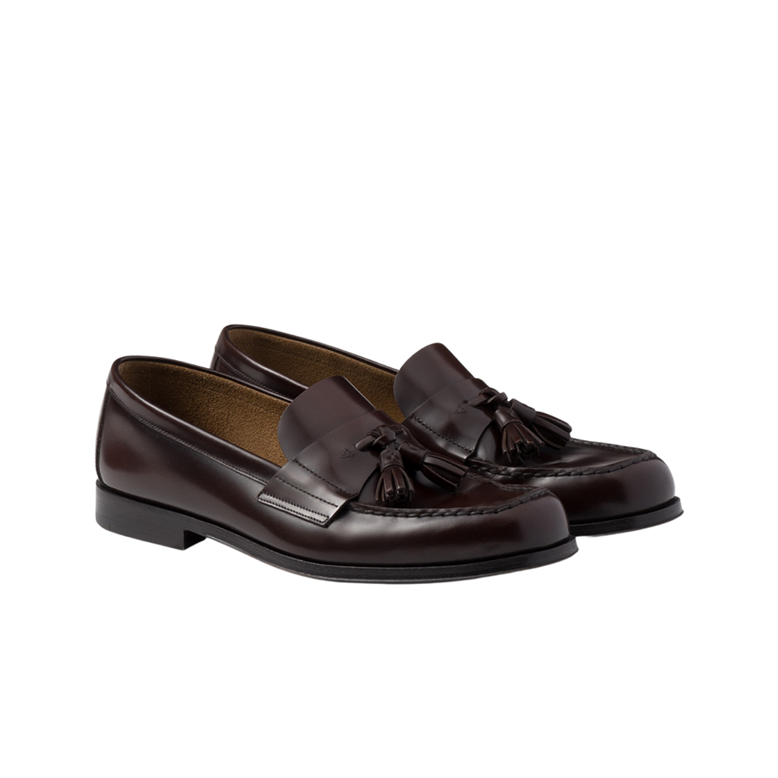 Prada Brushed Leather Loafers Sienna 상세 이미지 2