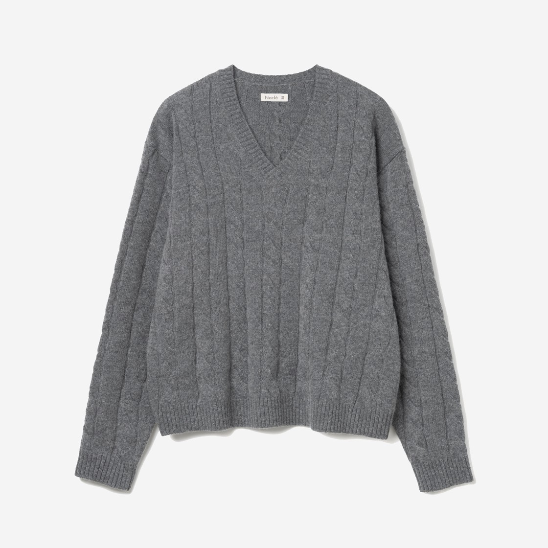 Nocle 302 V-neck Knit Grey 상세 이미지 1