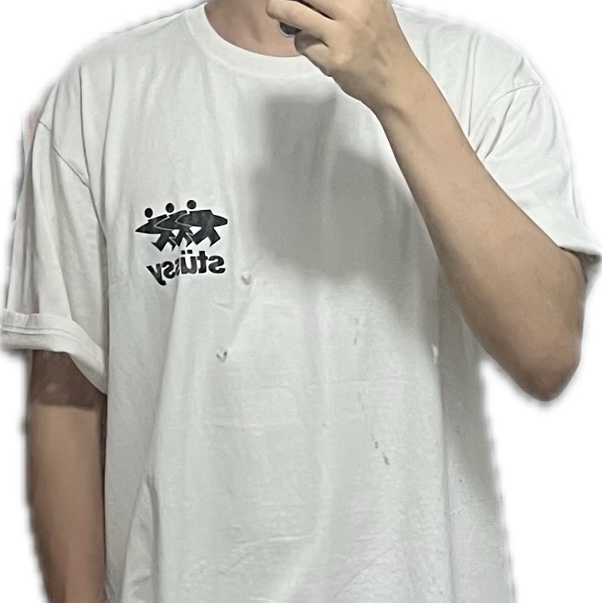 Stussy Surfwalk Pigment Dyed T-Shirt Natural 착용 스타일