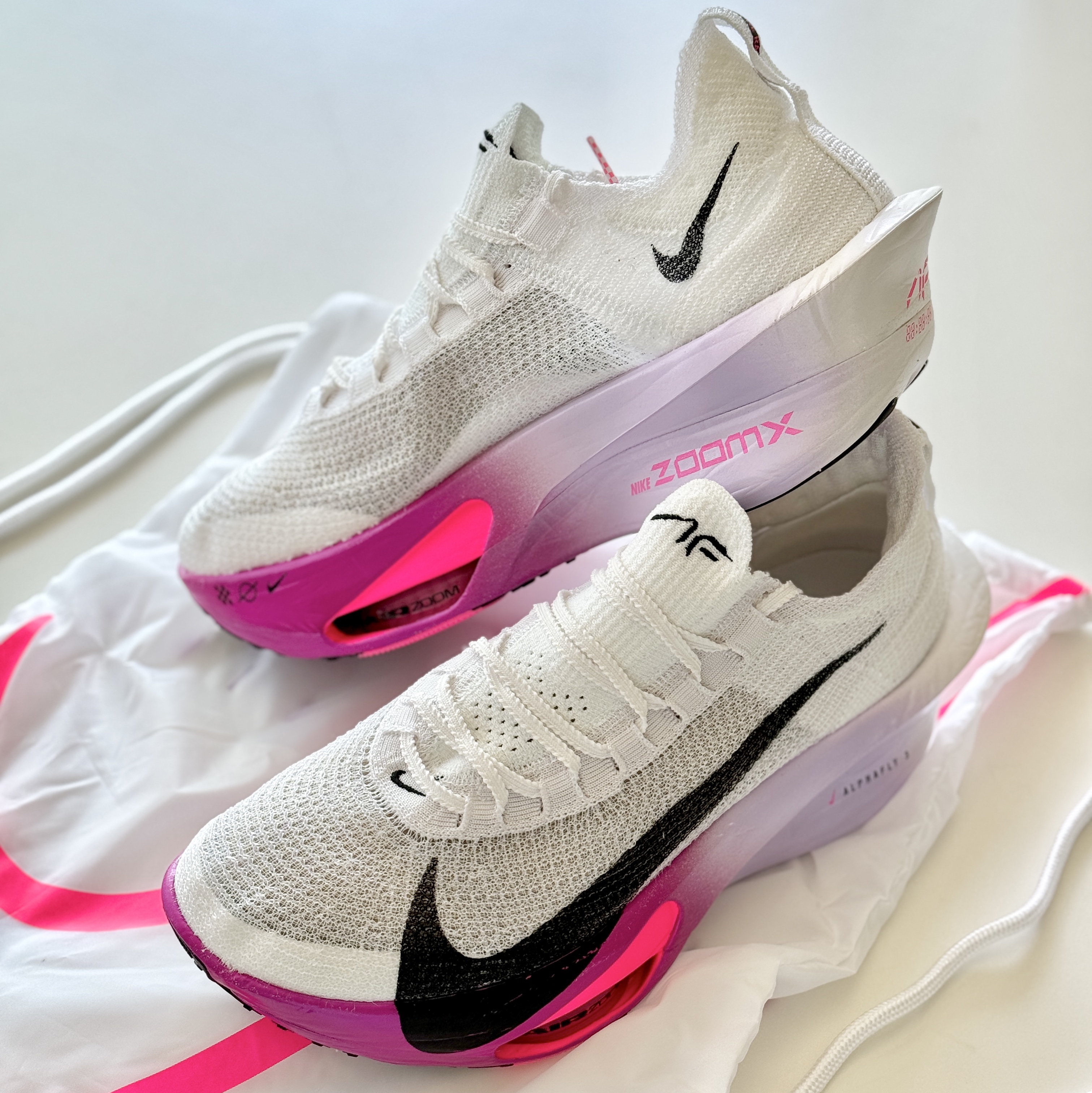 Nike Air Zoom Alphafly Next% 3 Hyper Pink, Nike Air Zoom Alphafly Next% 3 Blueprint 착용 스타일
