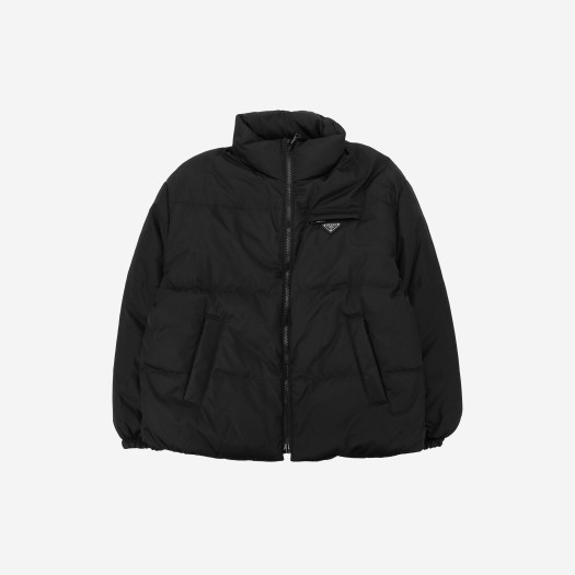 Prada Mid Length Re-Nylon Reversible Down Jacket Black