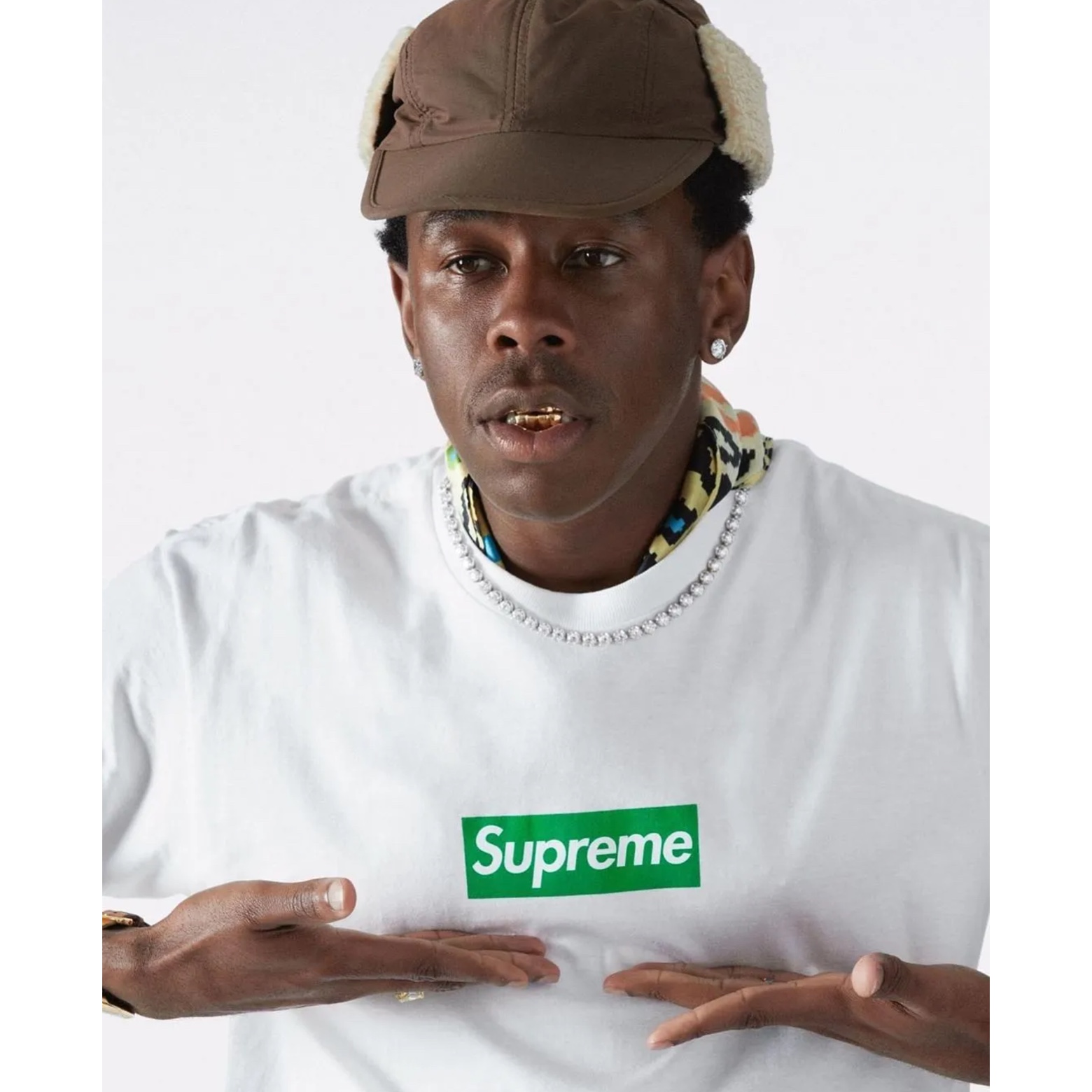 Supreme Tyler The Creator T-Shirt White - 24FW, Supreme Tyler The Creator T-Shirt Black - 24FW 착용 스타일 - 2