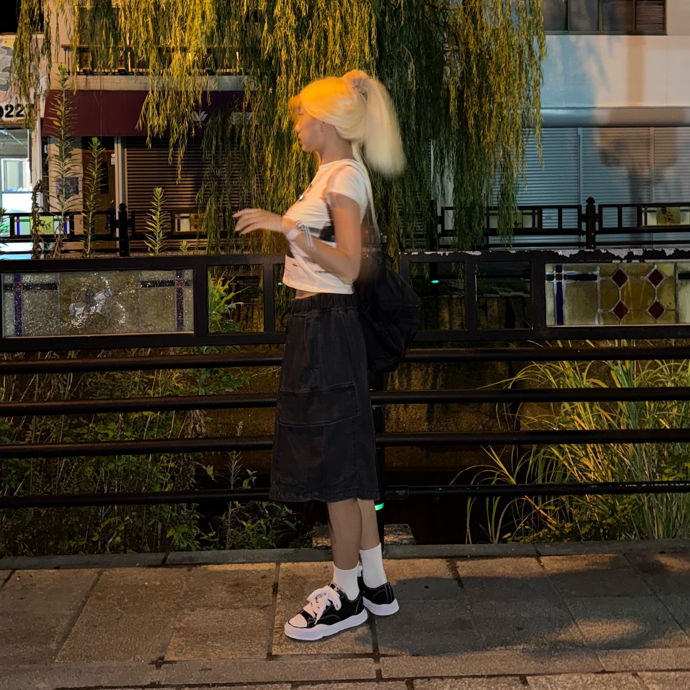 Maison Mihara Yasuhiro Peterson OG Sole Canvas Low Sneakers Black, Arc'teryx Heliad 15 Backpack Black 착용 스타일 - 1