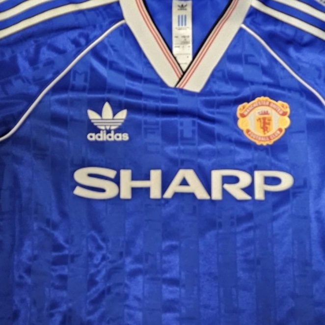 Adidas Manchester United 1988/90 Jersey Collegiate Royal - KR Sizing 착용 스타일