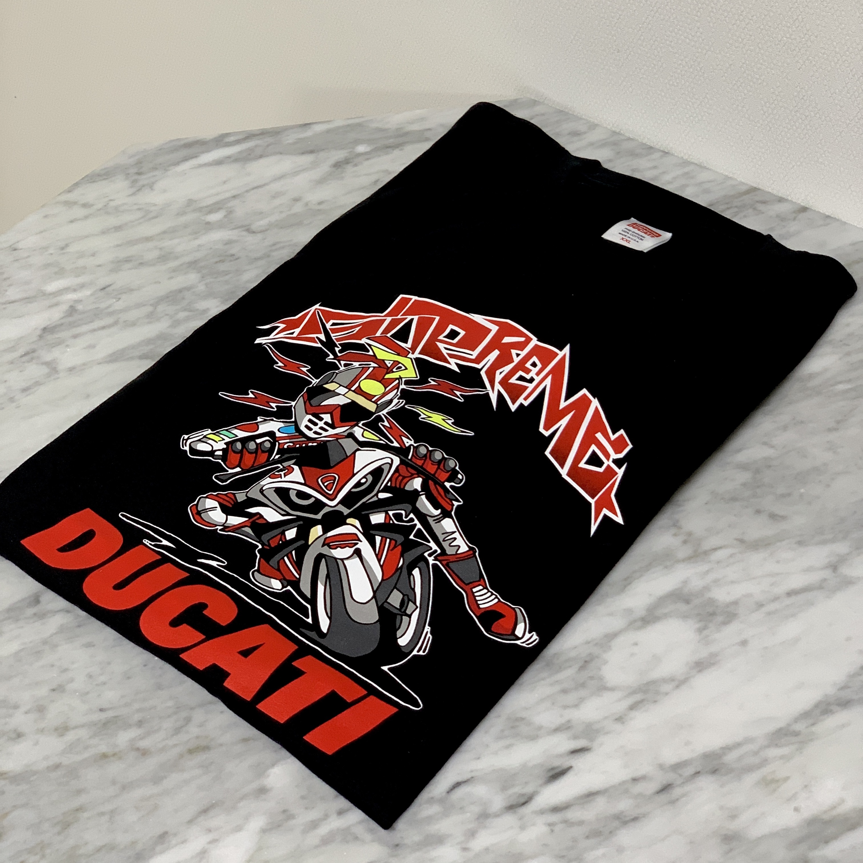 Supreme x Ducati Bike T-Shirt Black - 24SS 착용 스타일