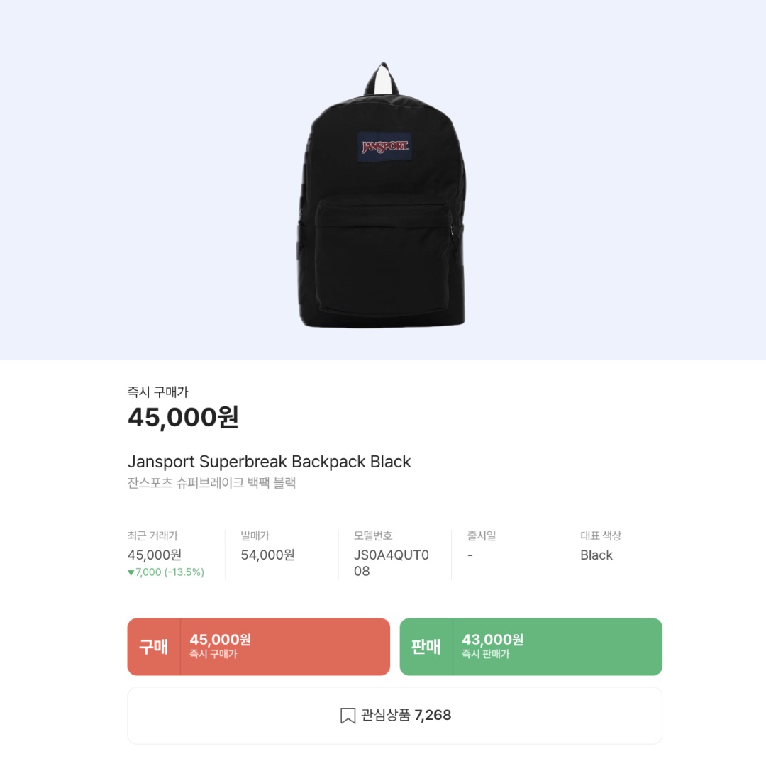 Jansport Superbreak Backpack Black 착용 스타일 - 2