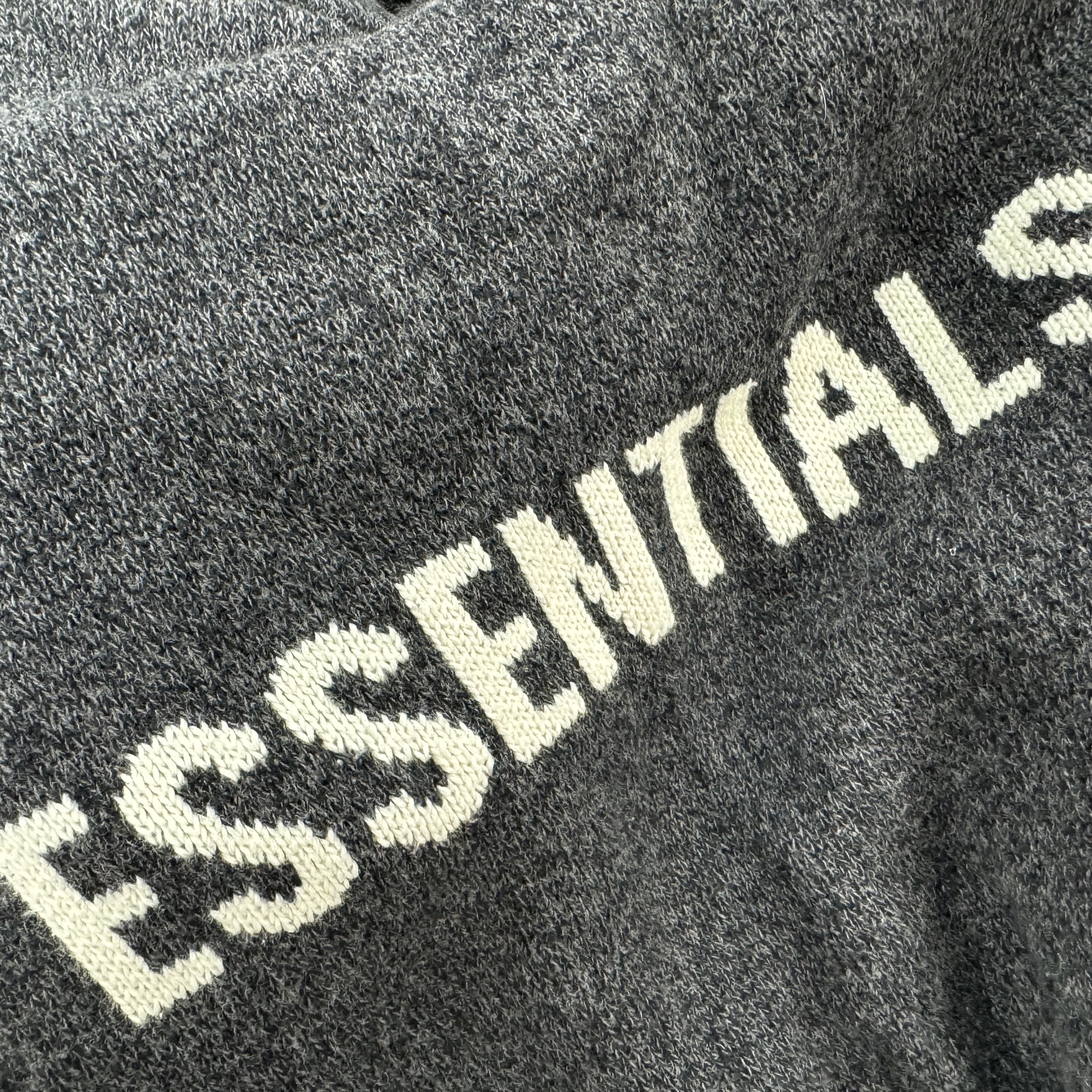Essentials Knit Sweater Black Melange - 20SS 착용 스타일