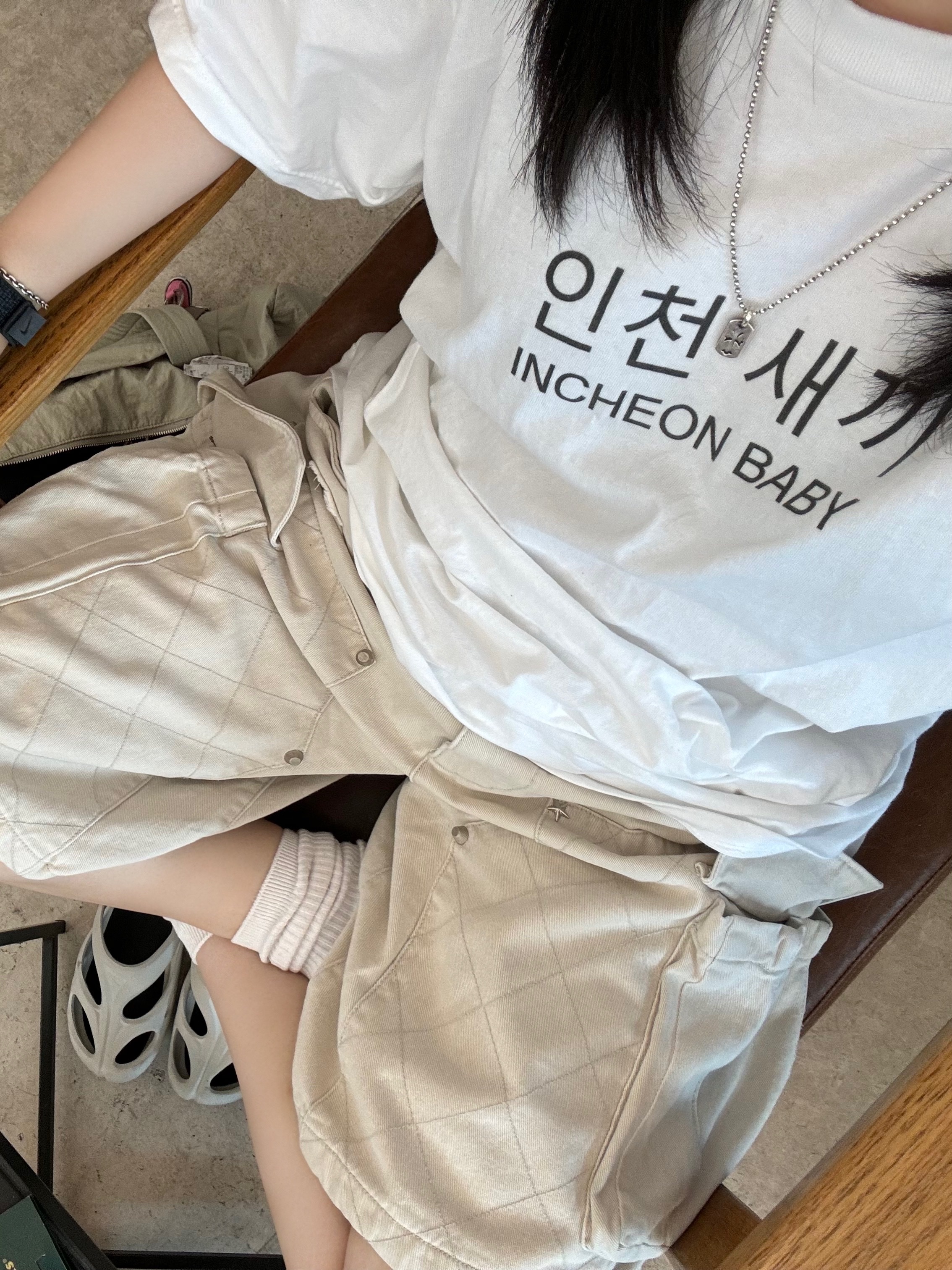 [KREAM 단독] Kims Fruits Incheon Baby, (W) Keen Shanti White Black 착용 스타일