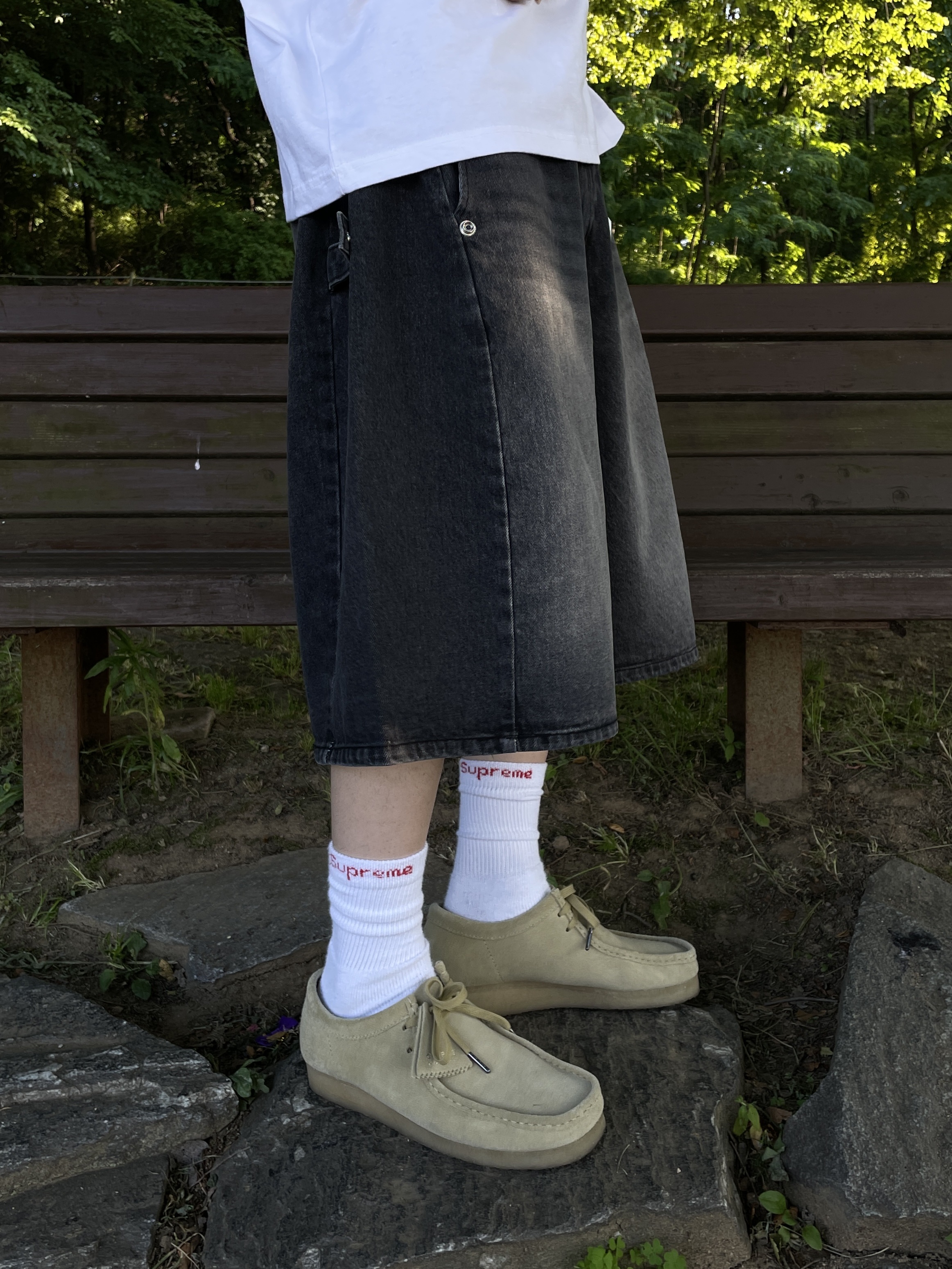 Clarks Wallabee Maple Suede, (W) Clarks Wallabee Maple Suede 착용 스타일 - 10
