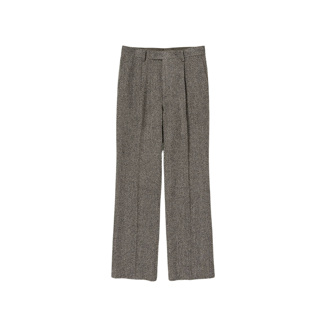 Auralee Lama Shetland Wool Tweed Slacks Khaki Tweed 상세 이미지 1