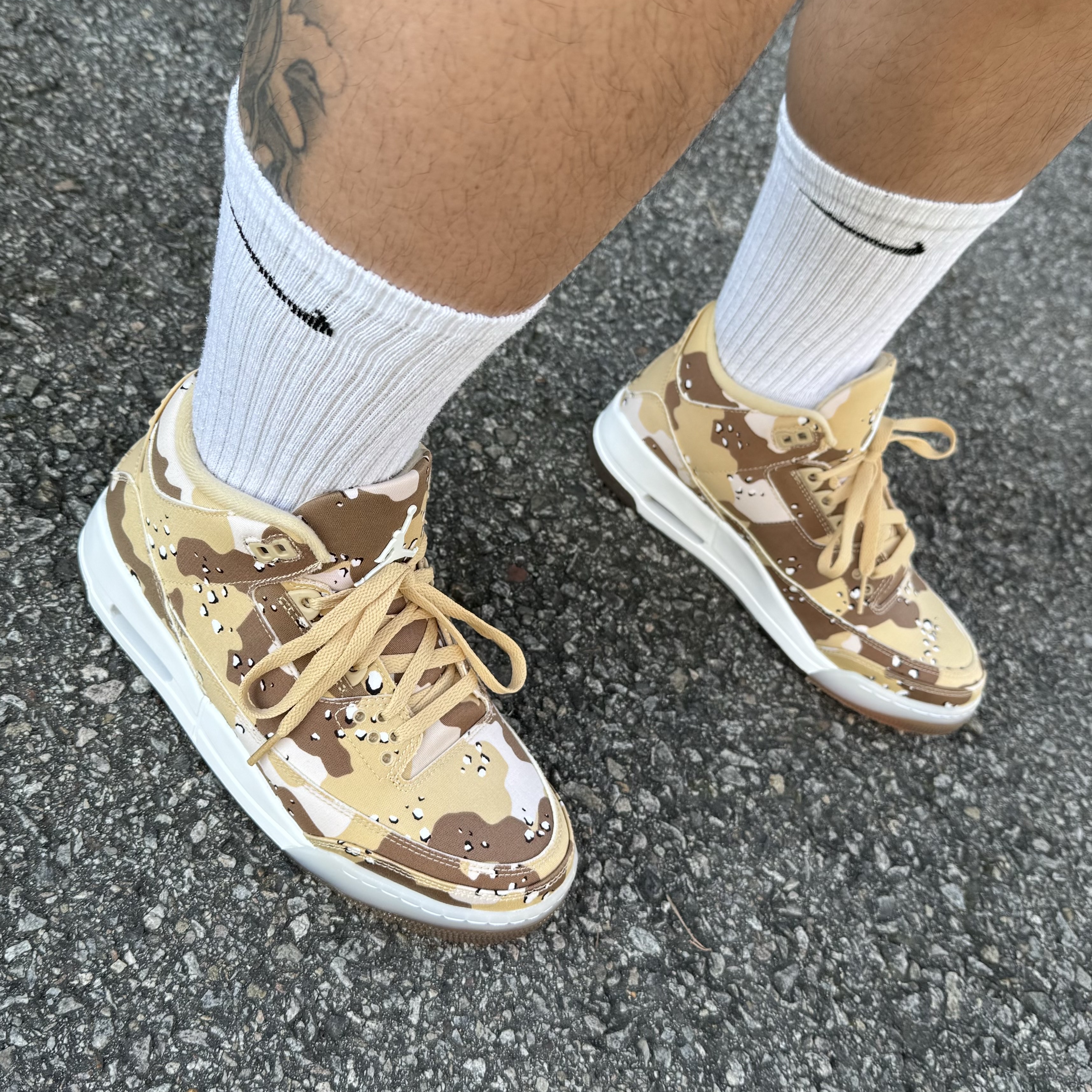 (W) Jordan 3 Retro Desert Camo 착용 스타일
