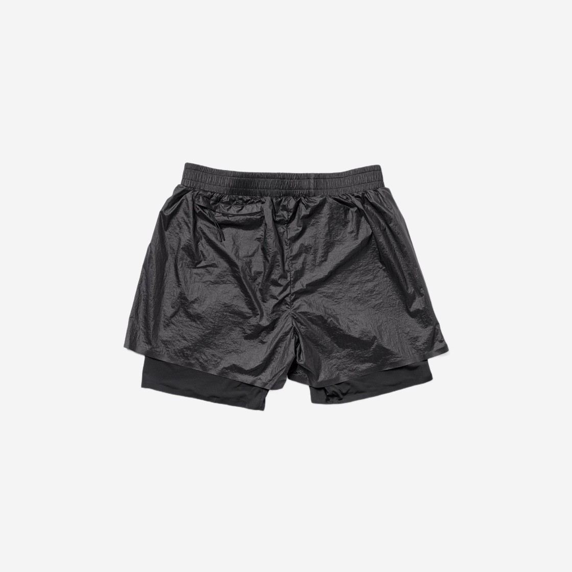 Optimistic Runners Glossy Nylon Shorts Black 상세 이미지 2