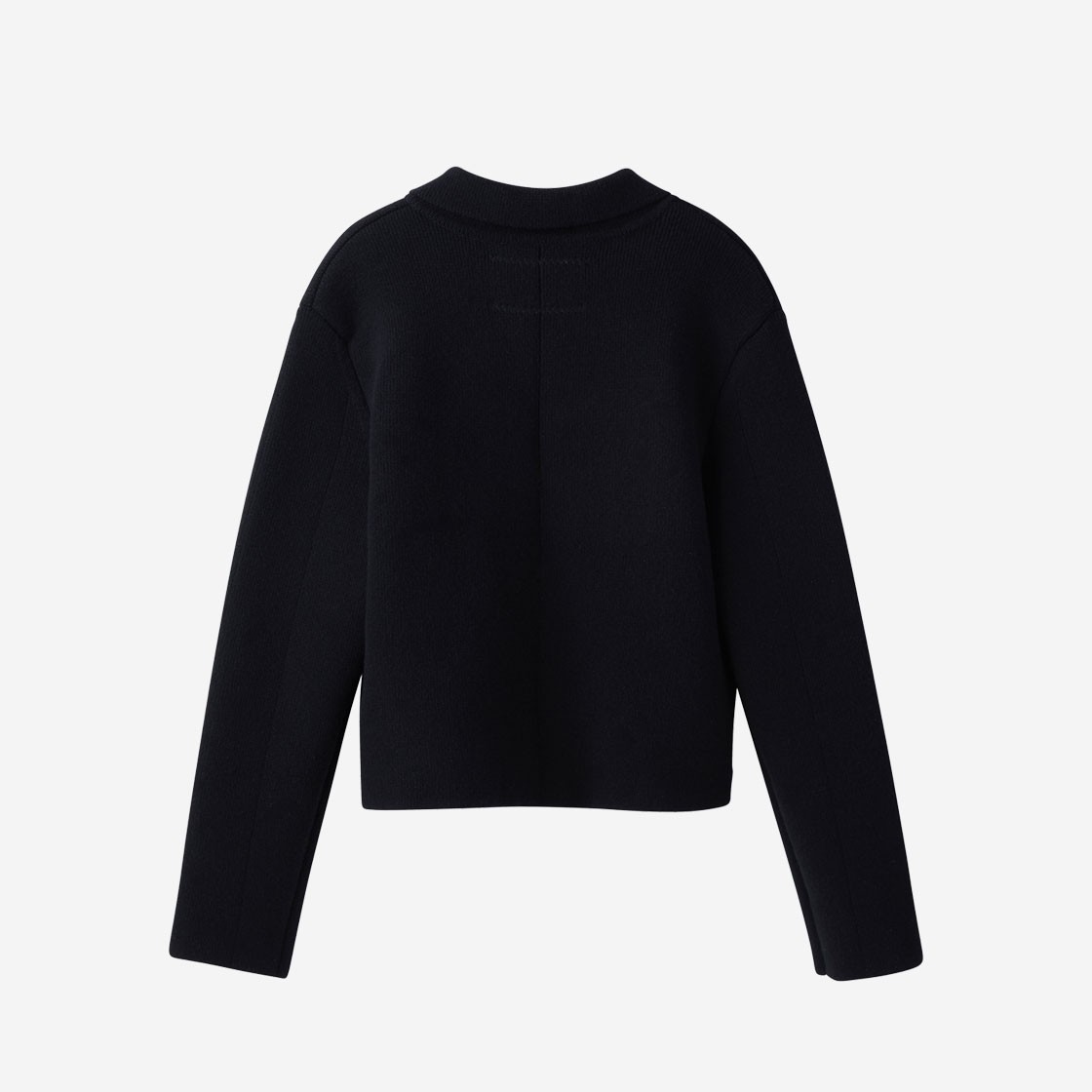 Recto Ezra Compact Knit Zip-Up Jumper Black 상세 이미지 2