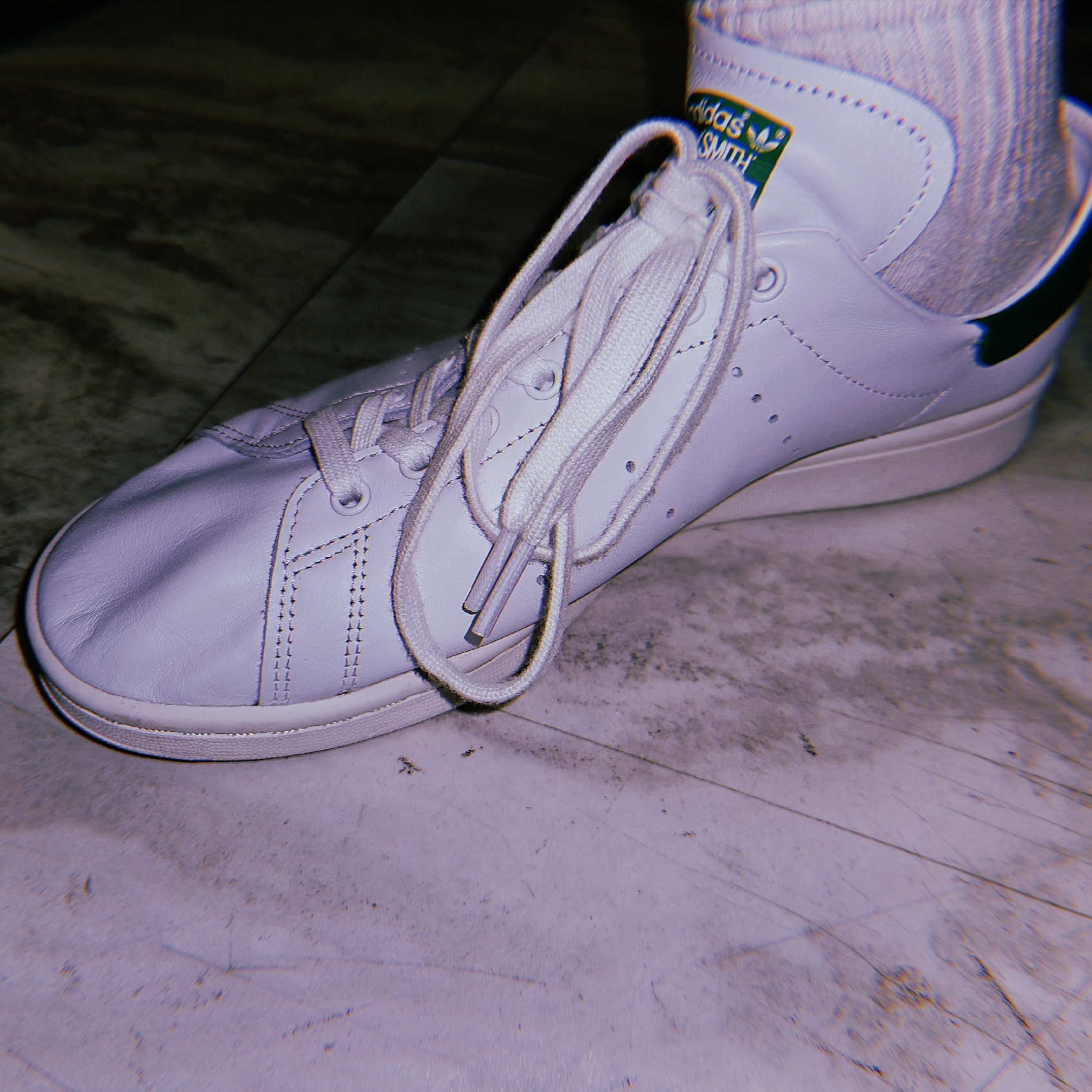 Adidas Stan Smith Decon Cloud White Green 착용 스타일 - 1