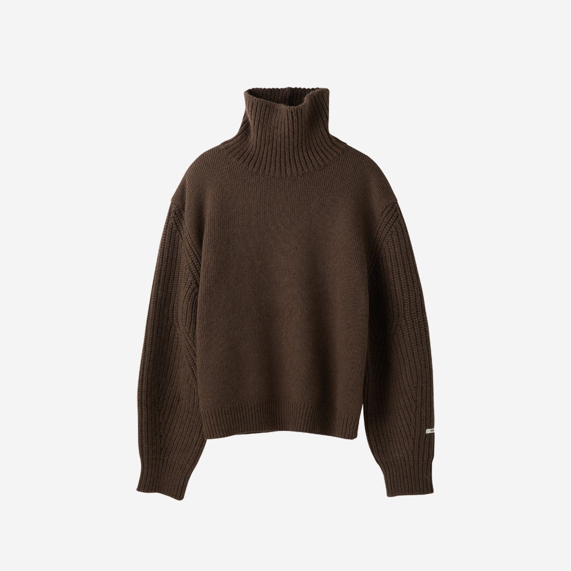 Recto Mens Over Turtle Neck Sweater Khaki Brown 상세 이미지 1