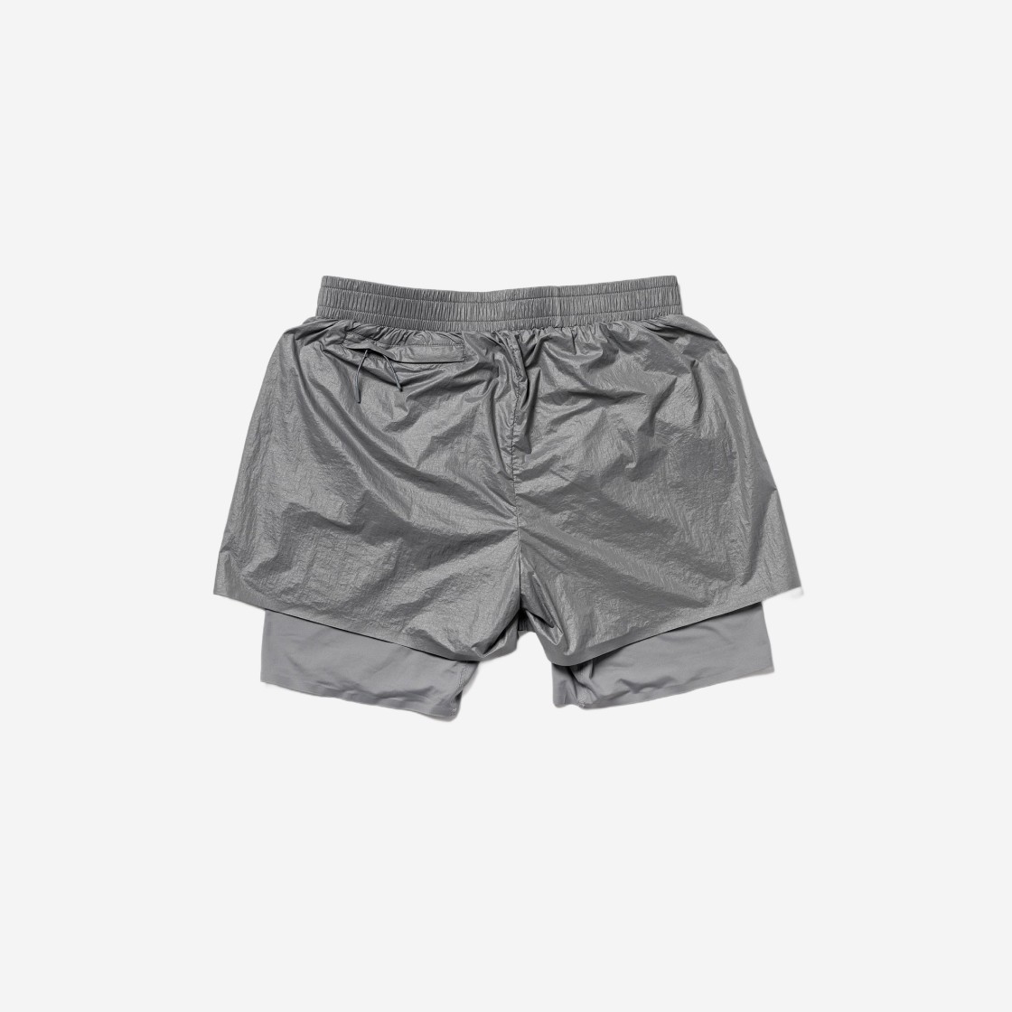 Optimistic Runners Glossy Nylon Shorts Dark Grey 상세 이미지 2