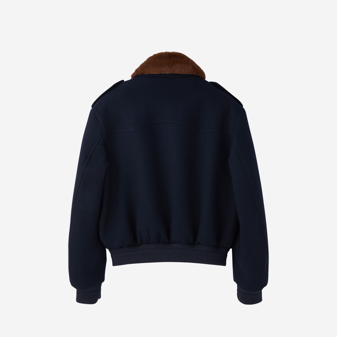 Recto Epaulet Detail Virgin Wool Blend Jumper Dark Navy 상세 이미지 2