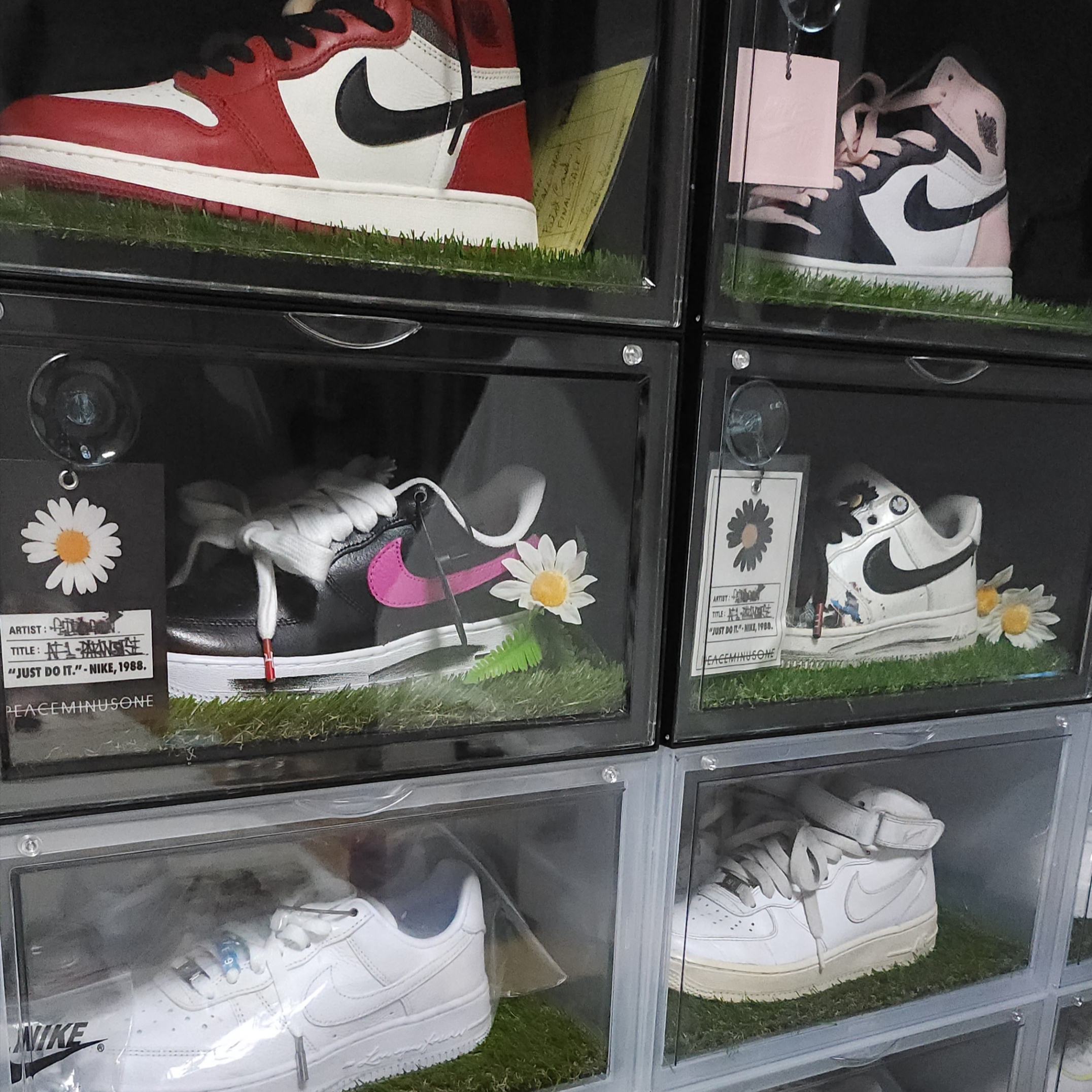 Nike x Peaceminusone Air Force 1 Low Para-Noise 3.0 Black and Multicolor, Nike x Peaceminusone Air Force 1 Low Para-Noise 2.0 착용 스타일