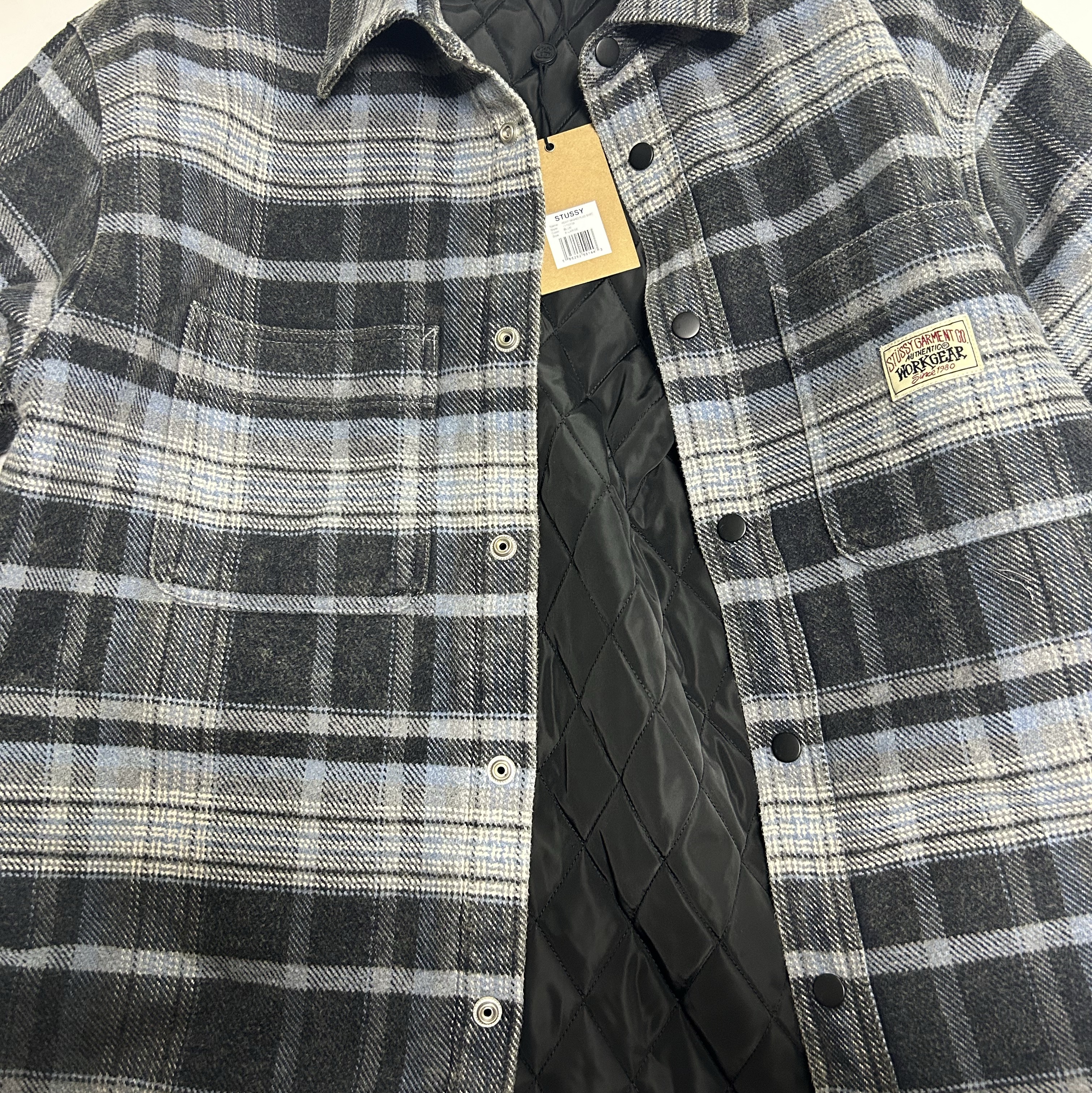 Stussy Heavy Washed Plaid Shirt Blue 착용 스타일
