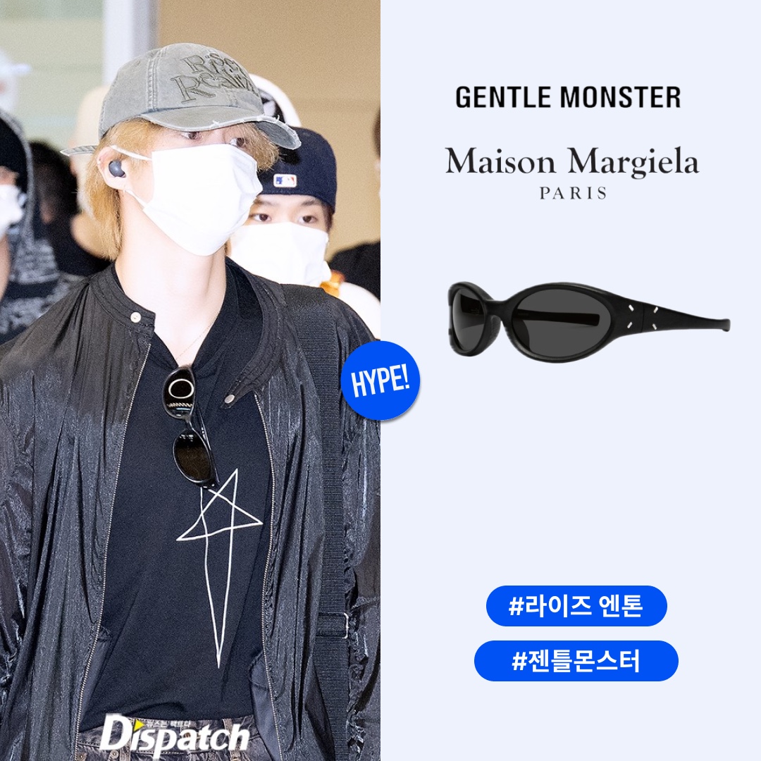 Gentle Monster x Maison Margiela MM104 Black Black 착용 스타일 - 1