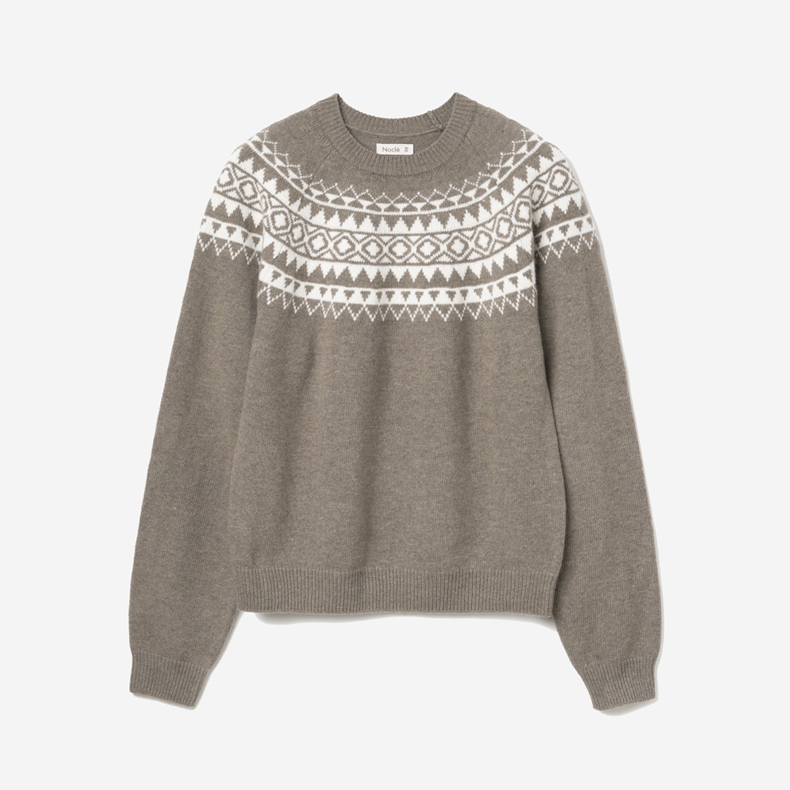 Nocle Dixon Crewneck Knit Beige 상세 이미지 1