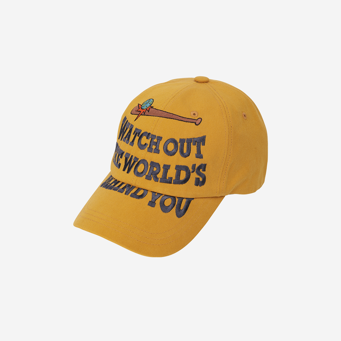 E01CAP02YL Problemallways Watch Out Cotton Ball Cap Yellow