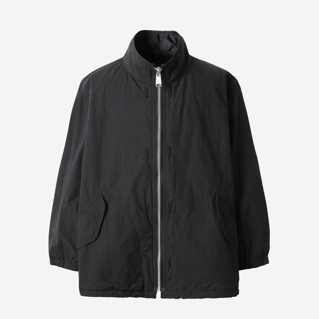 시리즈 사쥬 드 크레 리버시블 밀리터리 점퍼 블랙(SERIES Sage De Cret Reversible Military Jumper Black)