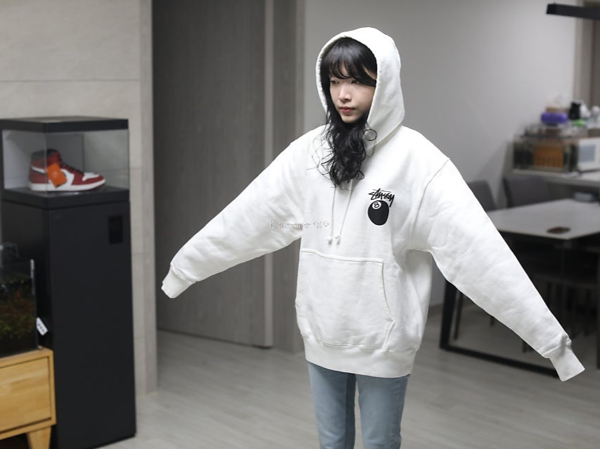 Stussy 8 Ball Pigment Dyed Zip Hoodie Natural, Stussy 8 Ball Hoodie Pigment Dyed Natural 착용 스타일