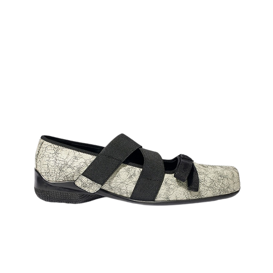 - (W) Open Yy Cross Band Ballet Flats Gray