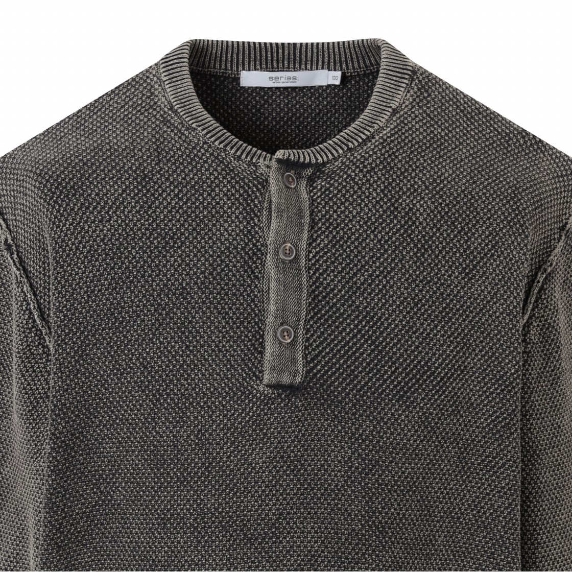 시리즈 헨리 넥 다잉 니트 다크 브라운(SERIES Henry Neck Dyeing Knit Dark Brown) - 4
