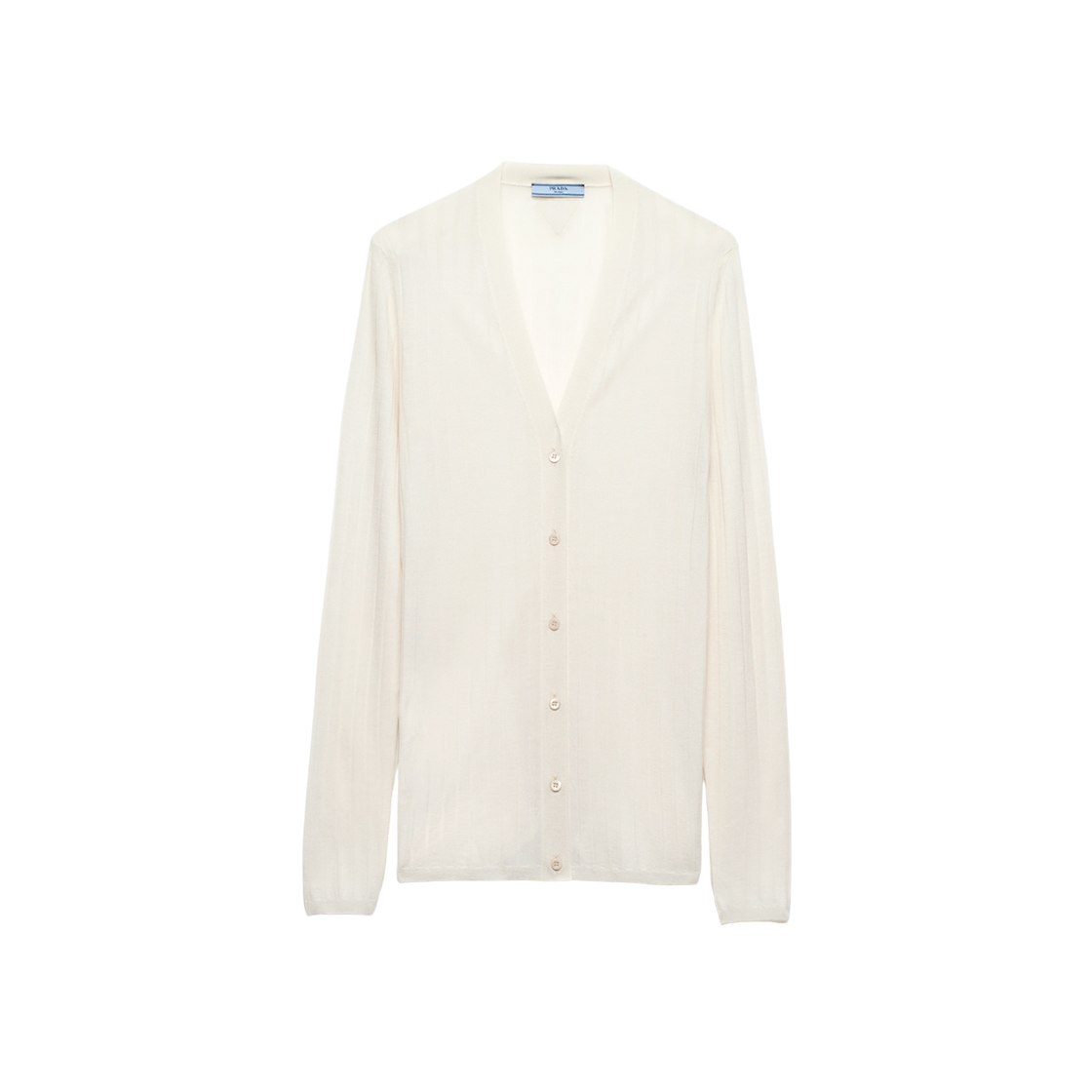 (W) Prada Cashmere Silk Cardigan Vanilla 상세 이미지 1