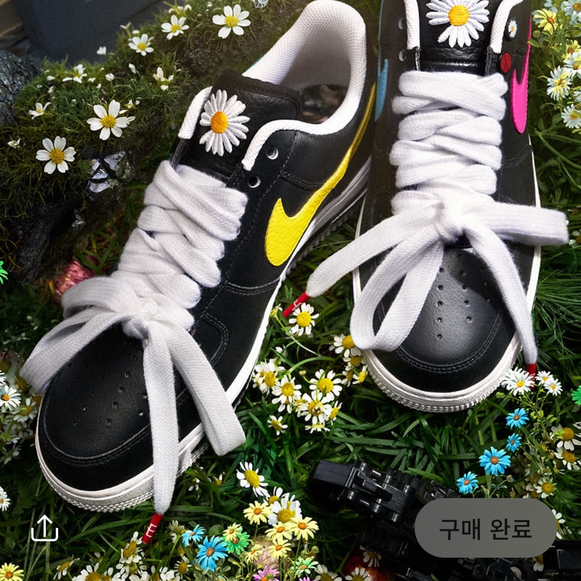 Nike x Peaceminusone Air Force 1 Low Para-Noise 3.0 Black and Multicolor 착용 스타일