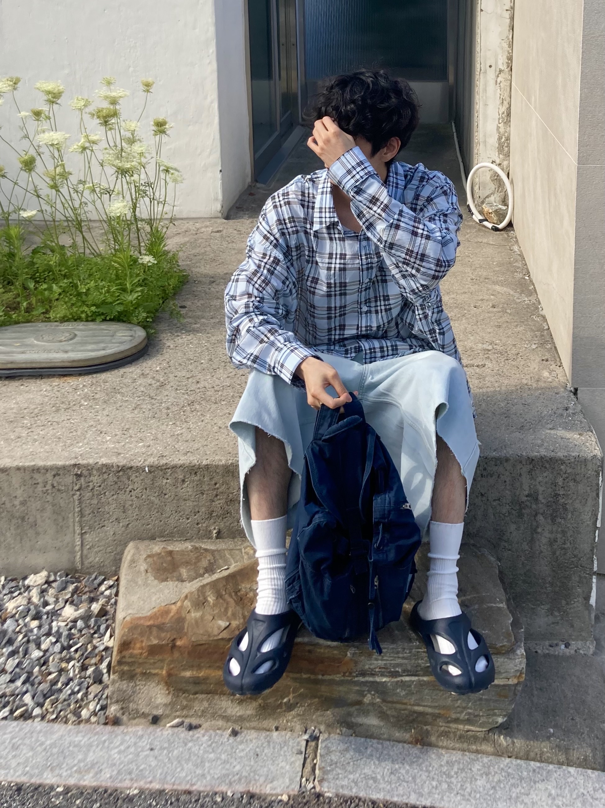 Keen Shanti Black Dawn Blue 착용 스타일 - 1