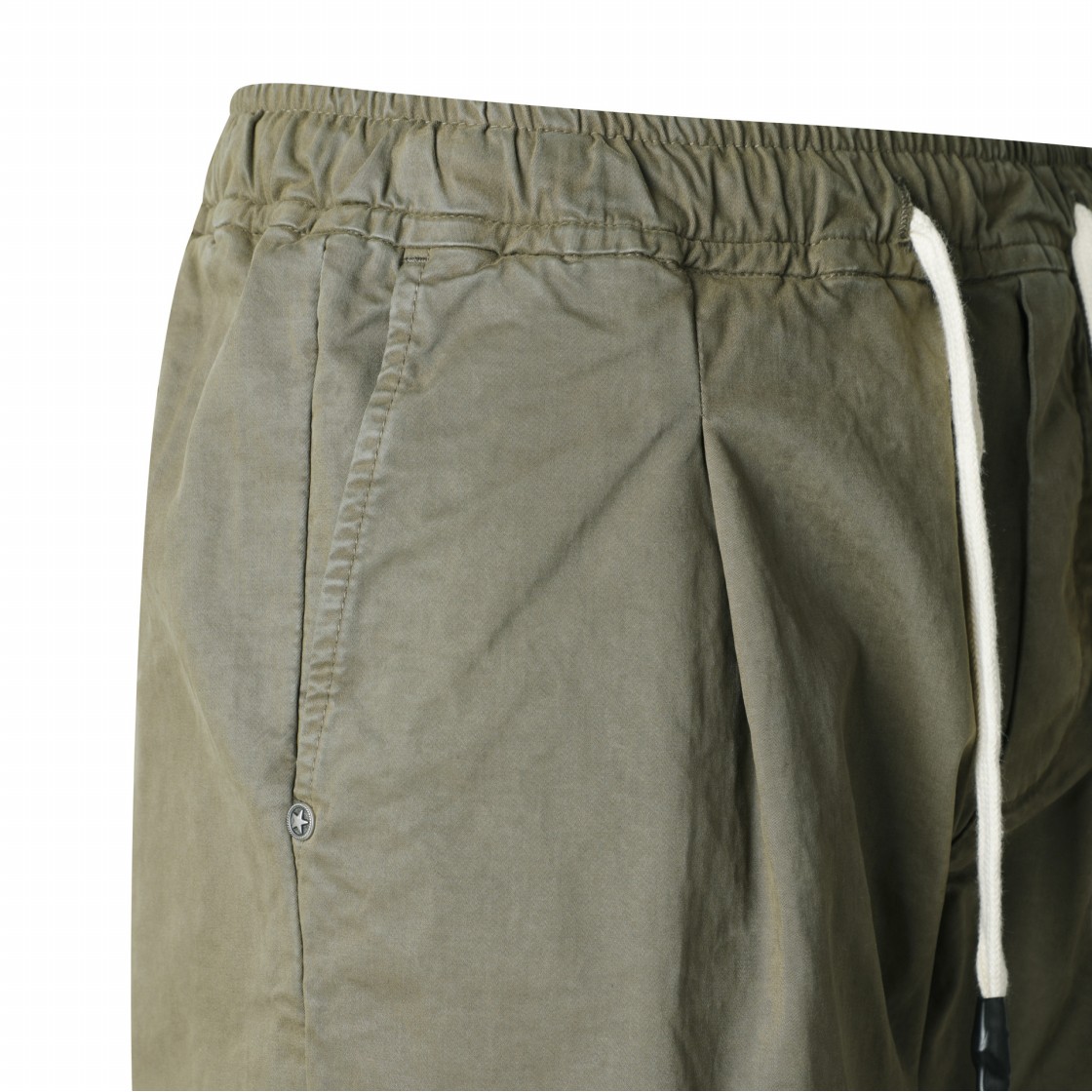 시리즈 파이버 스트링 이지 턱 팬츠 카키(SERIES Fiver String Easy Tuck Pants Khaki) - 5