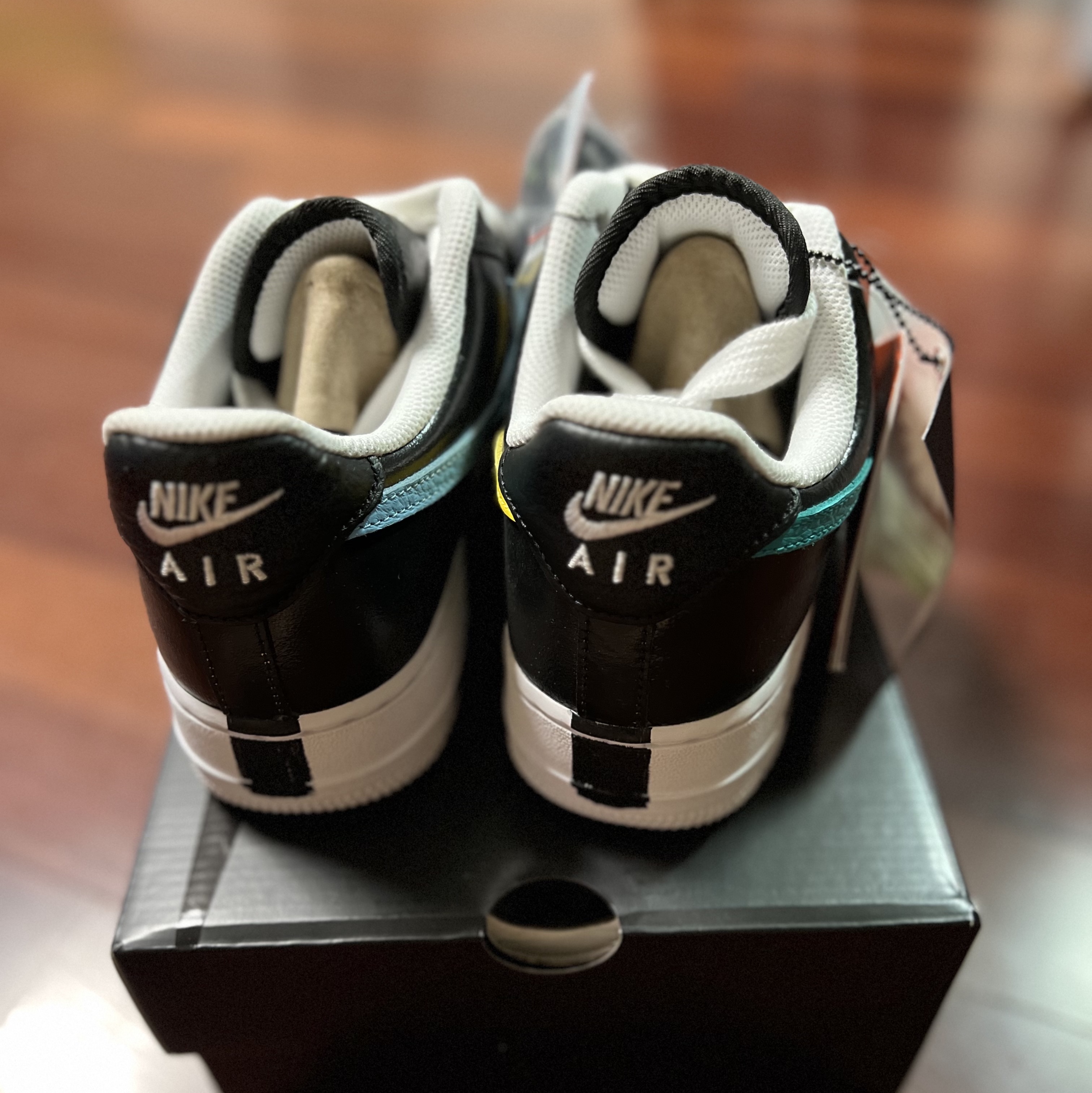 Nike x Peaceminusone Air Force 1 Low Para-Noise 3.0 Black and Multicolor 착용 스타일 - 2