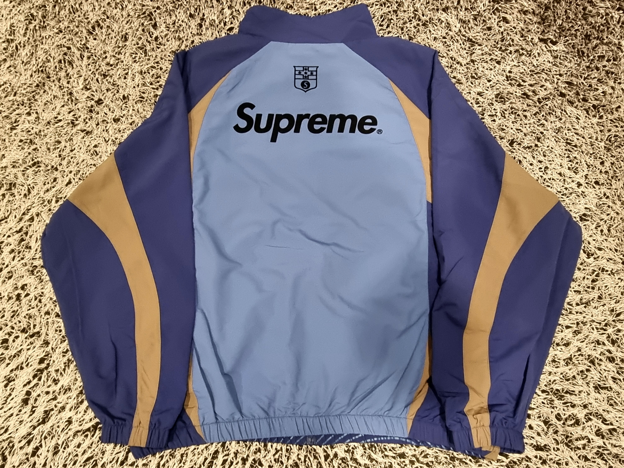 Supreme S Logo Track Jacket Navy - 24FW 착용 스타일 - 2