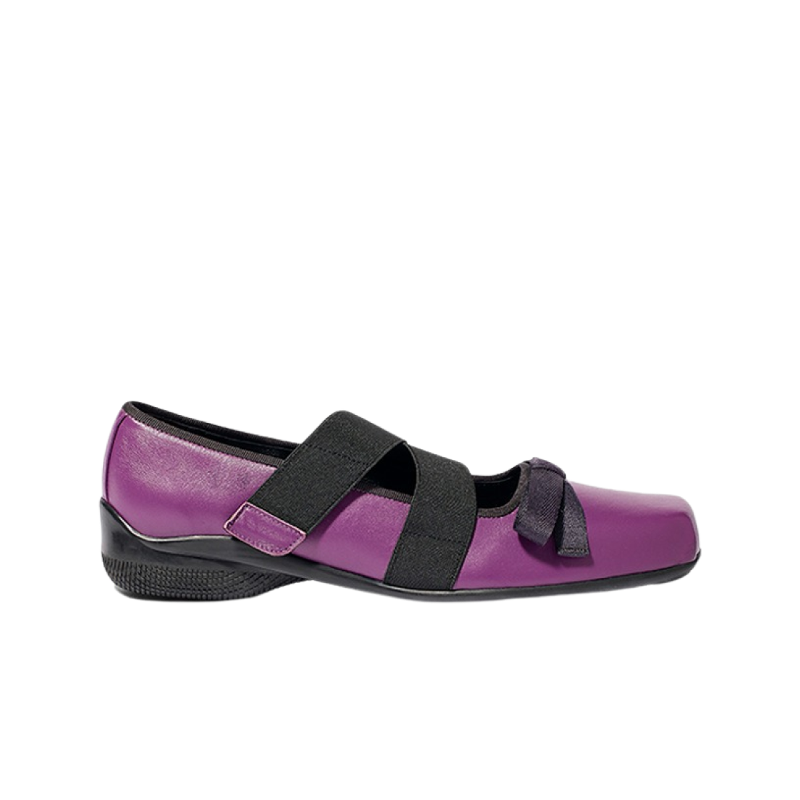 (W) 오픈 Yy 크로스 밴드 발레 플랫 퍼플((W) Open Yy Cross Band Ballet Flats Purple)