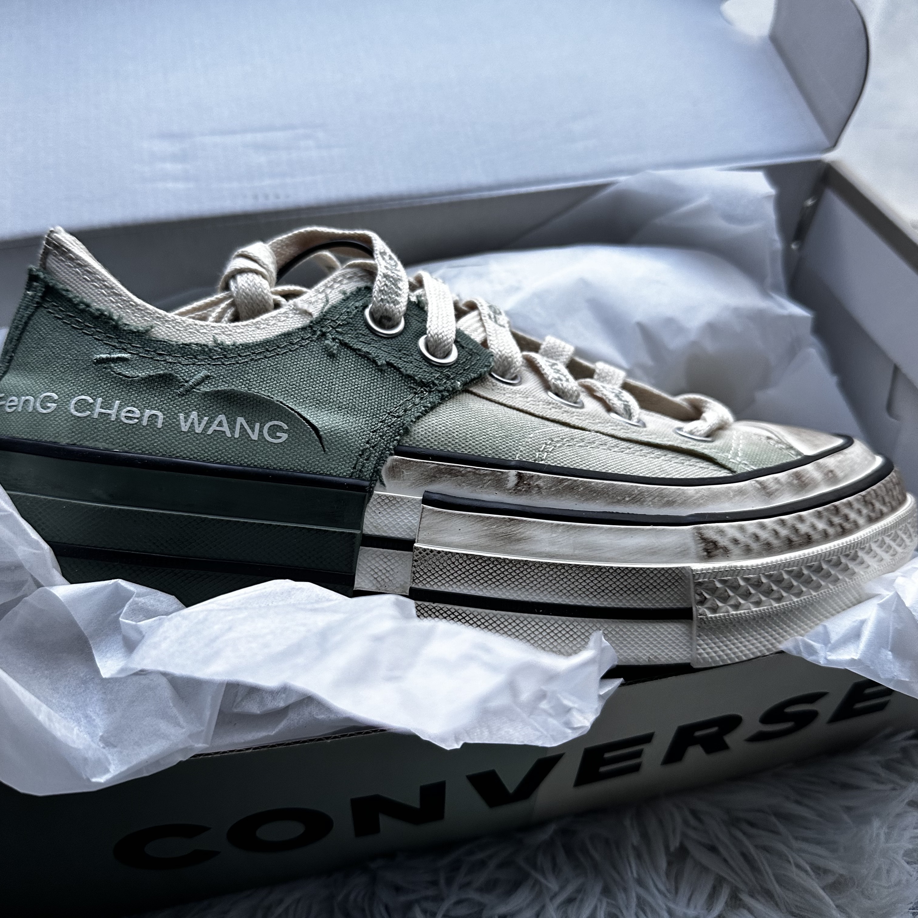 Converse x Feng Chen Wang Chuck 70 Ox 2-in-1 Myrtle 착용 스타일