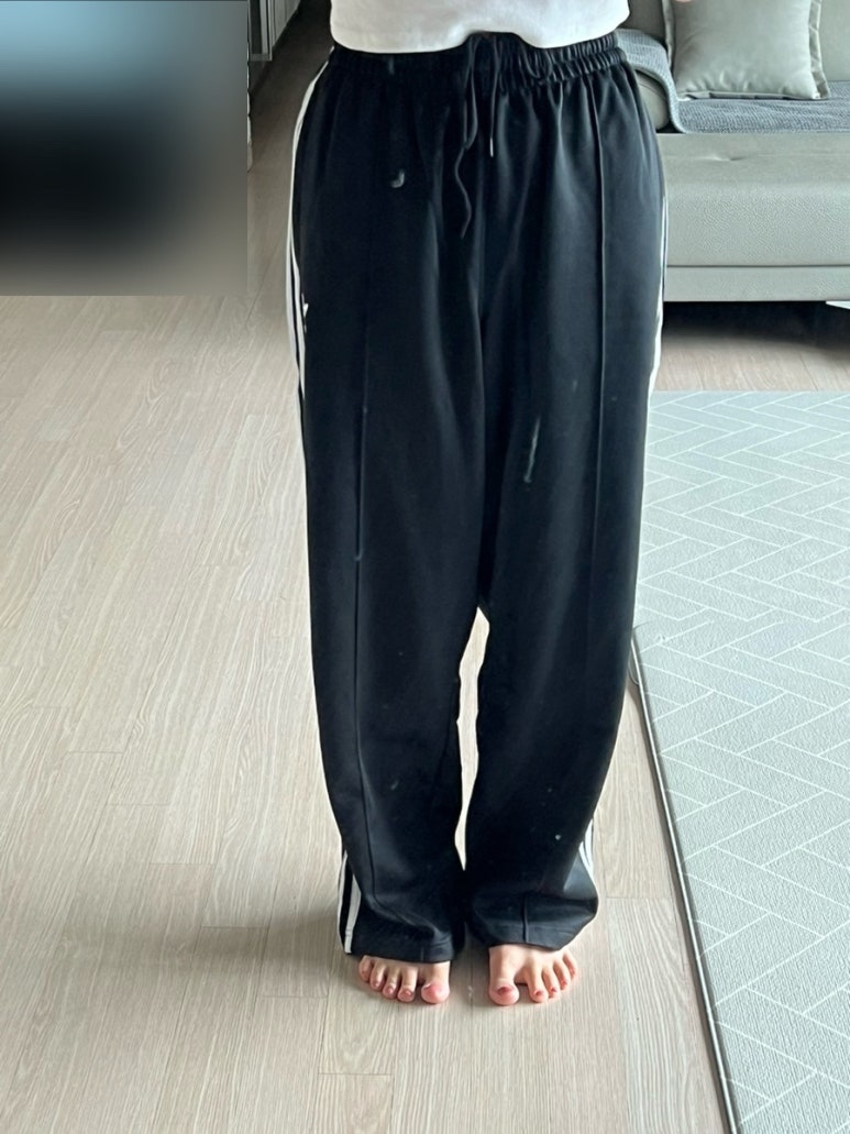 Adidas Adicolor Baggy Fit Firebird Track Pants Black - KR Sizing 착용 스타일 - 4