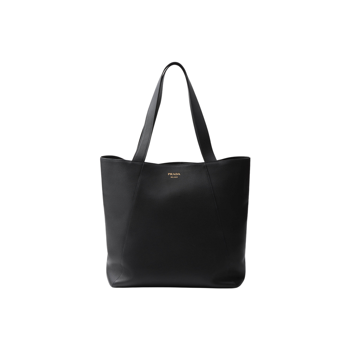 Prada Leather Tote Bag Black 상세 이미지 1