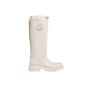 (W) Moncler Kickstream High Rain Boots Off White - 24FW